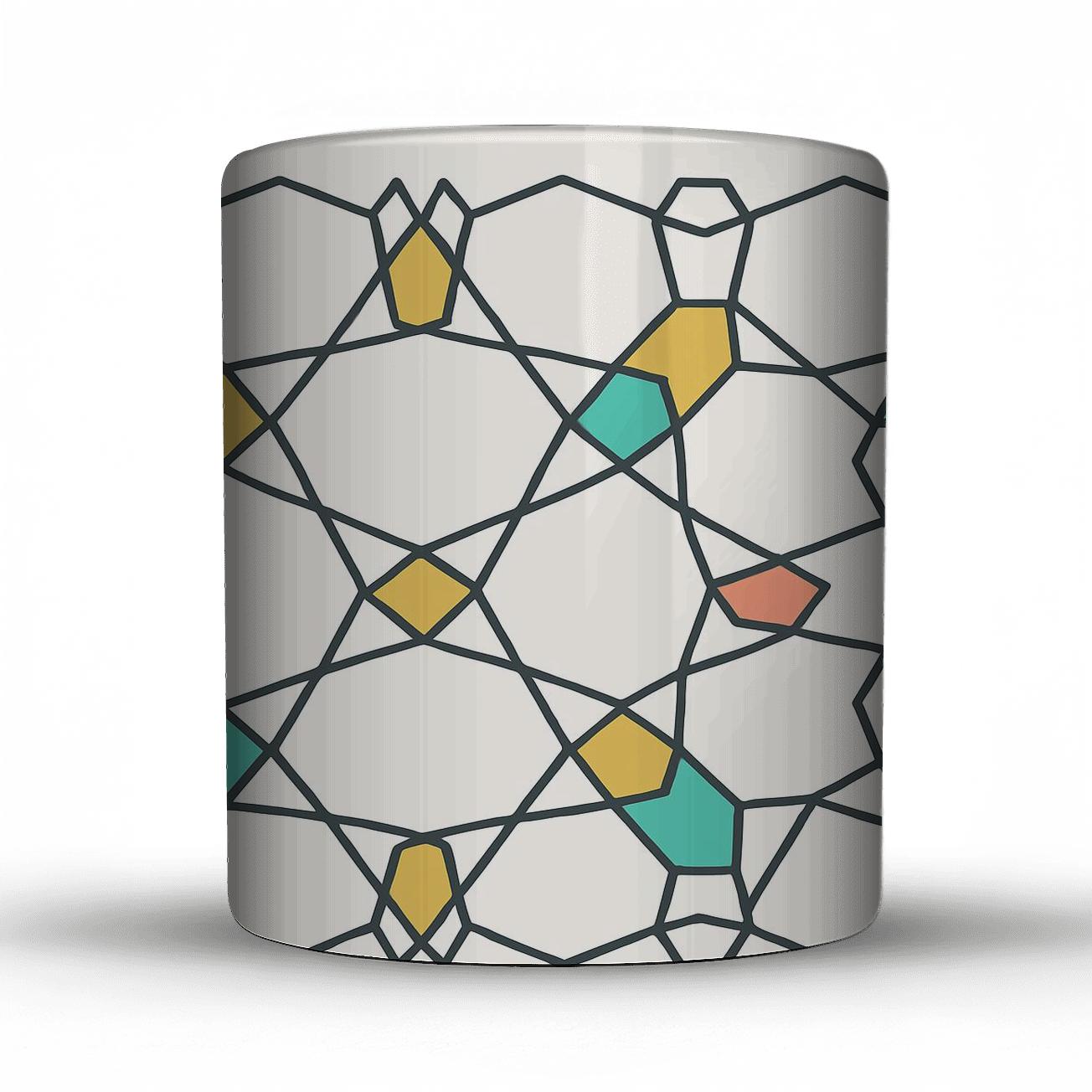 Girih Minimal Lattice Flow custom printed mugs