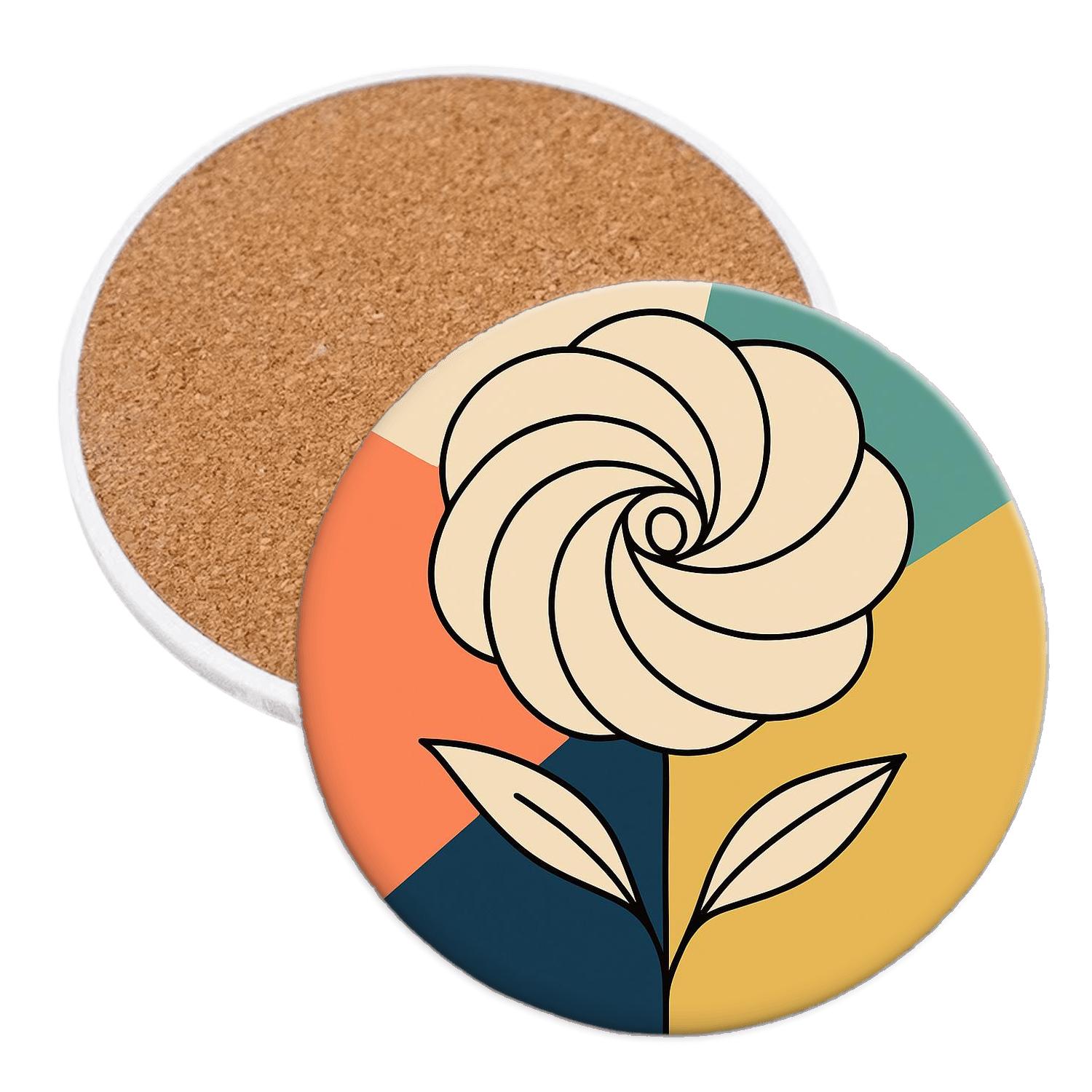 Orbit Bloom Line Symphony custom engraved coasters