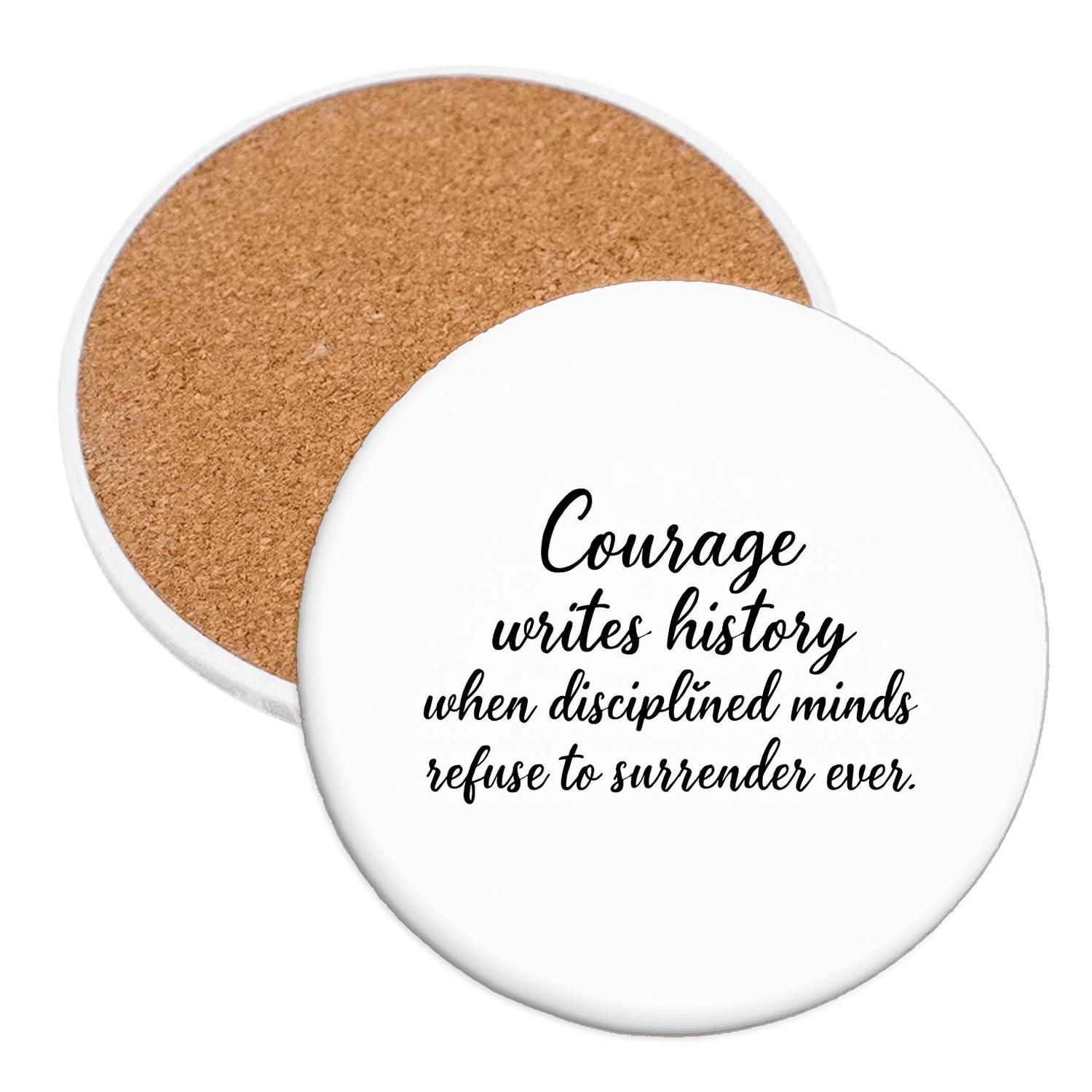 Courage Writes History cork coaster sets