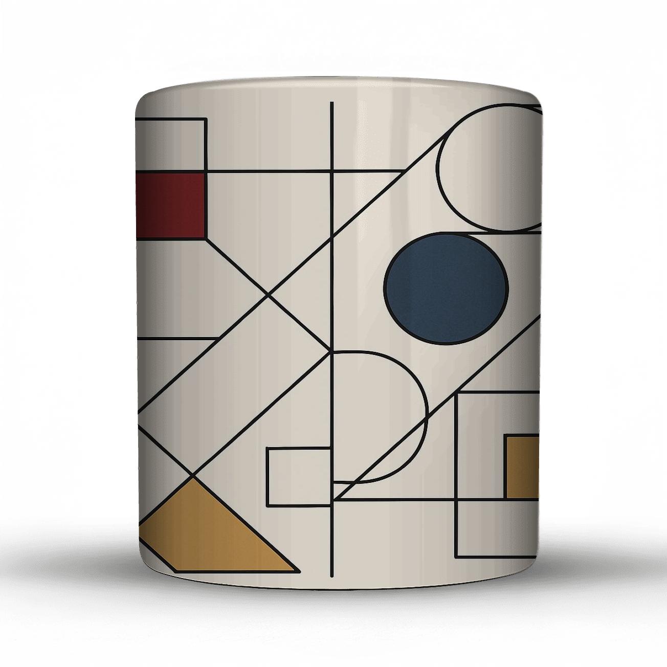 Suprematist Orbit Grid decorative mug sets