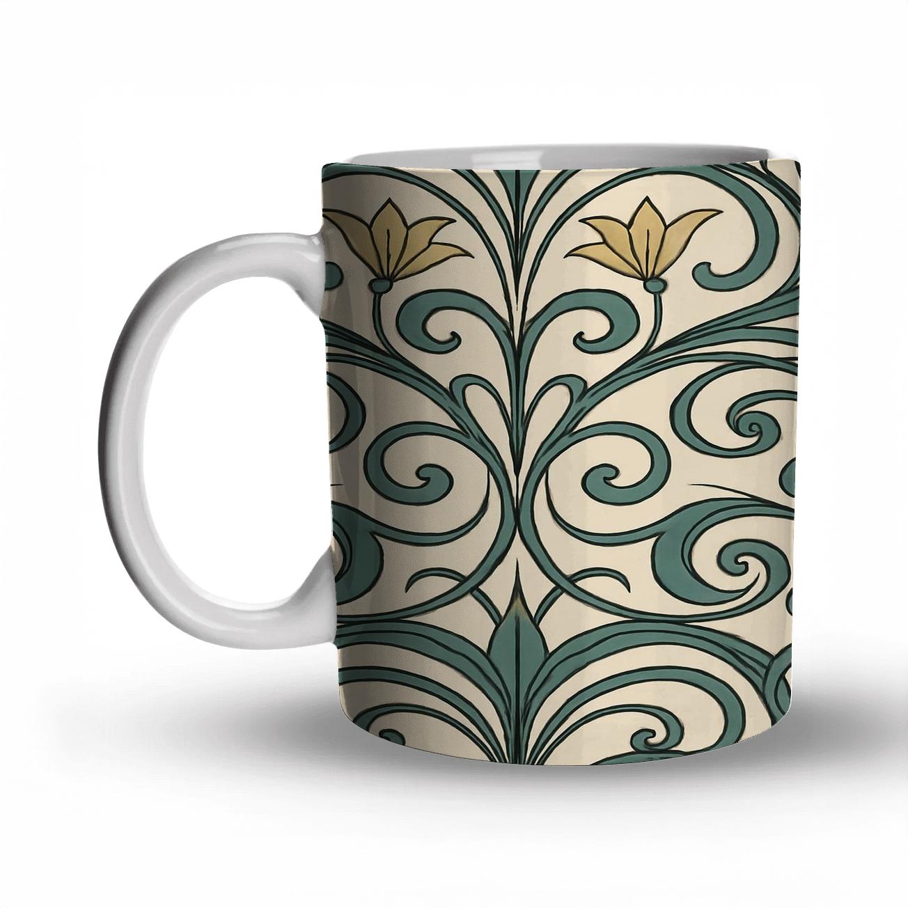 Art Nouveau Comet Conservatory Vines gift mugs for occasions