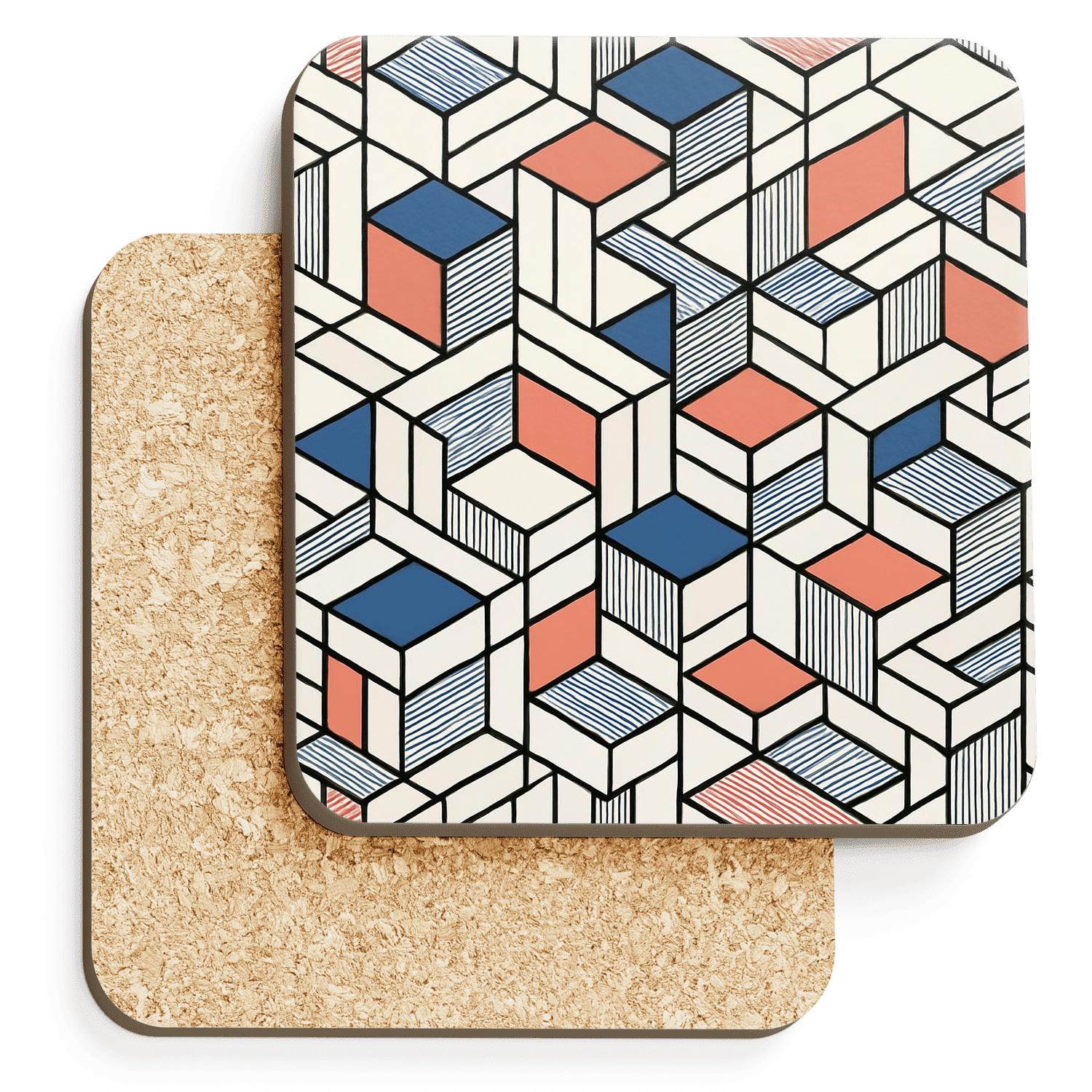 Ultramath Concrete Rhythm custom engraved coasters