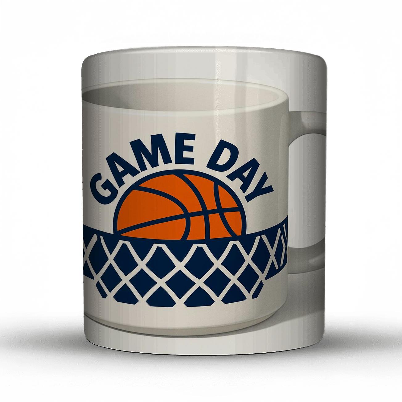 Bauhaus Basketball Game Day Mug Line Art insulated thermal mugs
