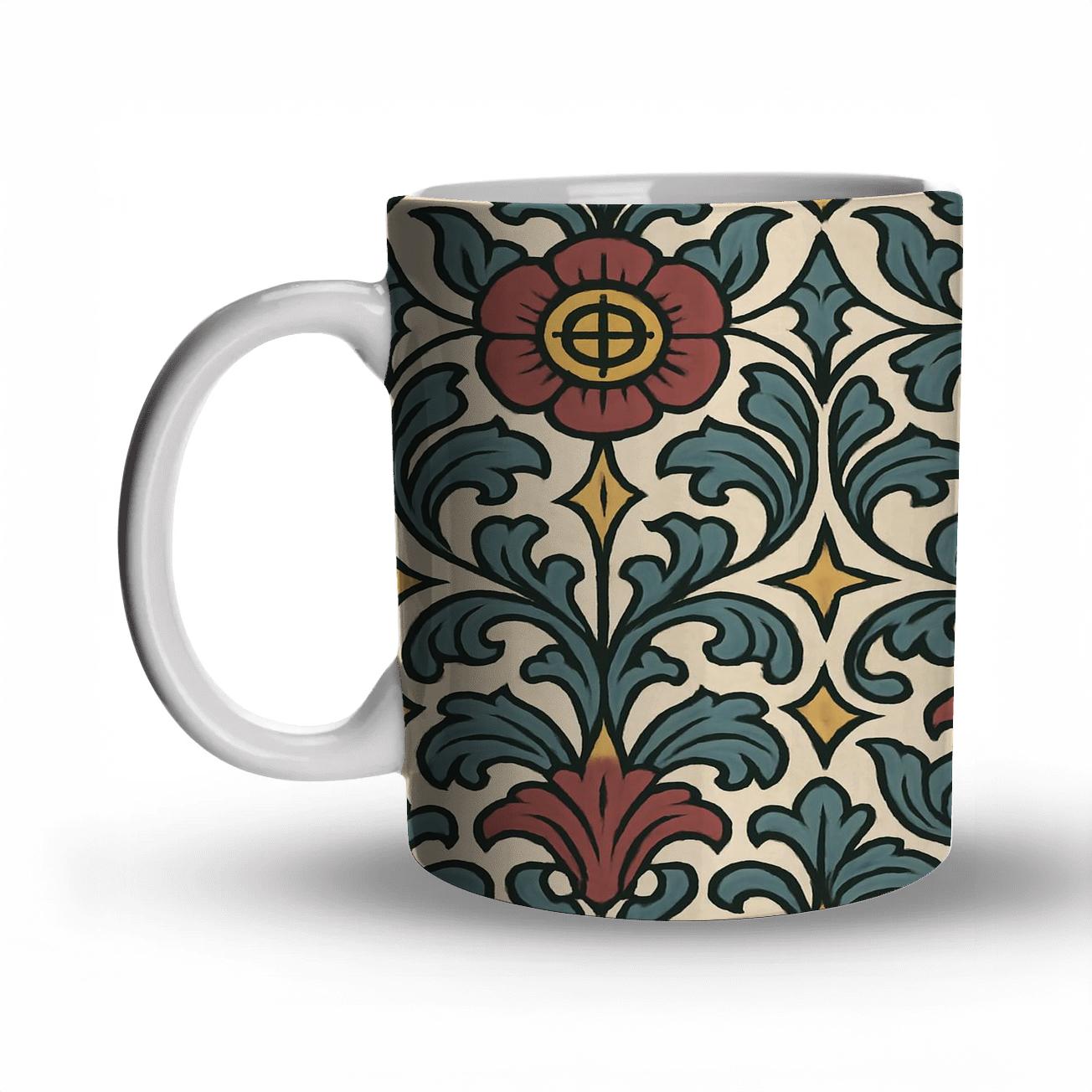 Arts And Crafts Star Chart Rosette Tiles personalized mugs