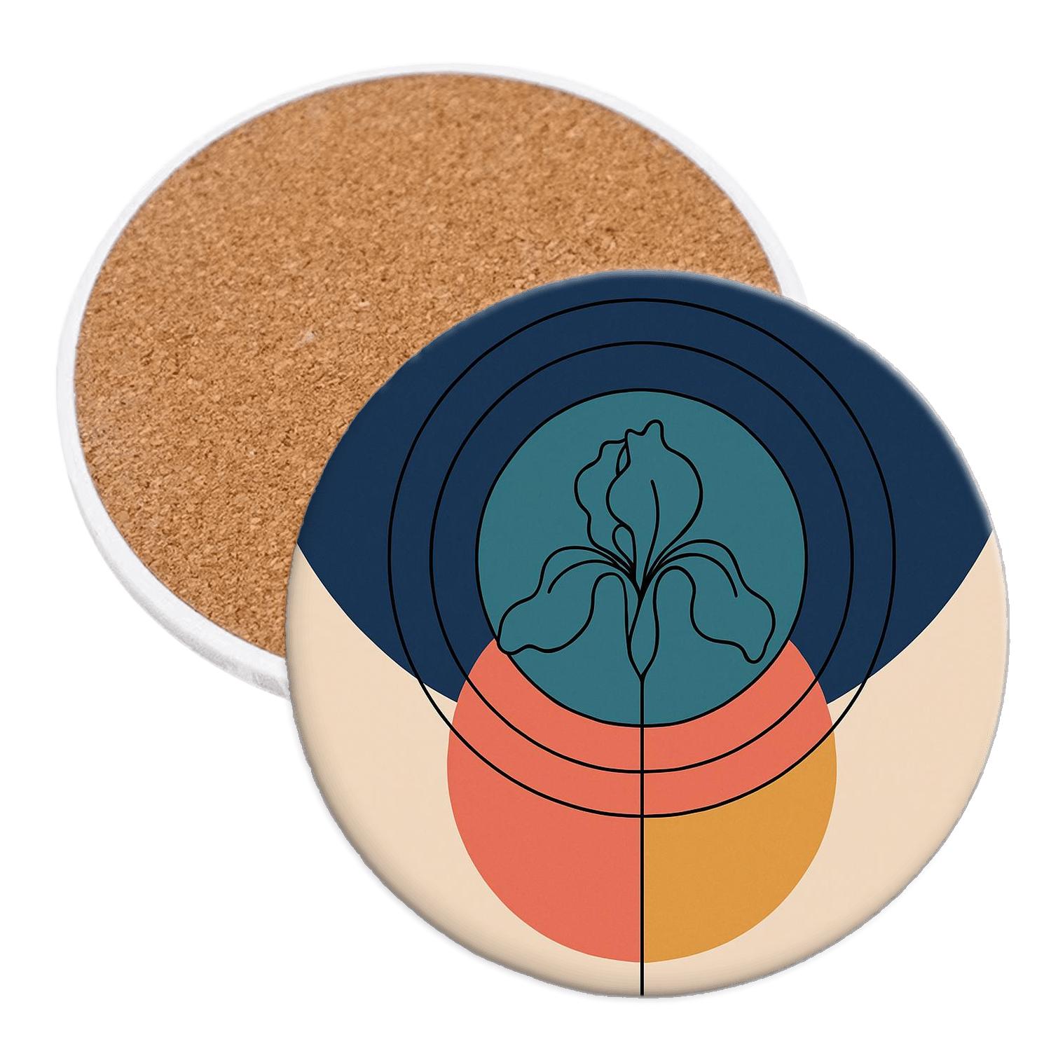 Orbital Iris Bloom stone coaster collections