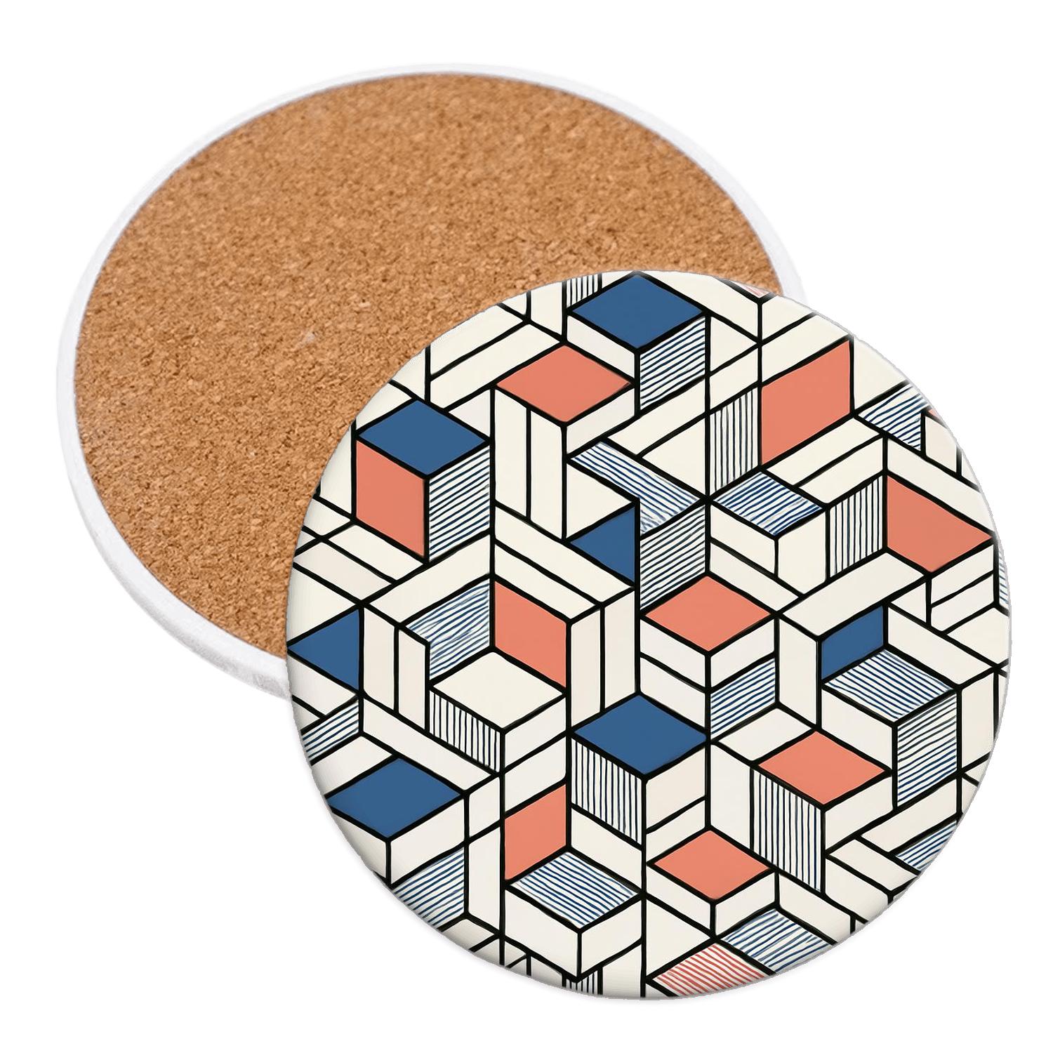 Ultramath Concrete Rhythm coasters for home decor