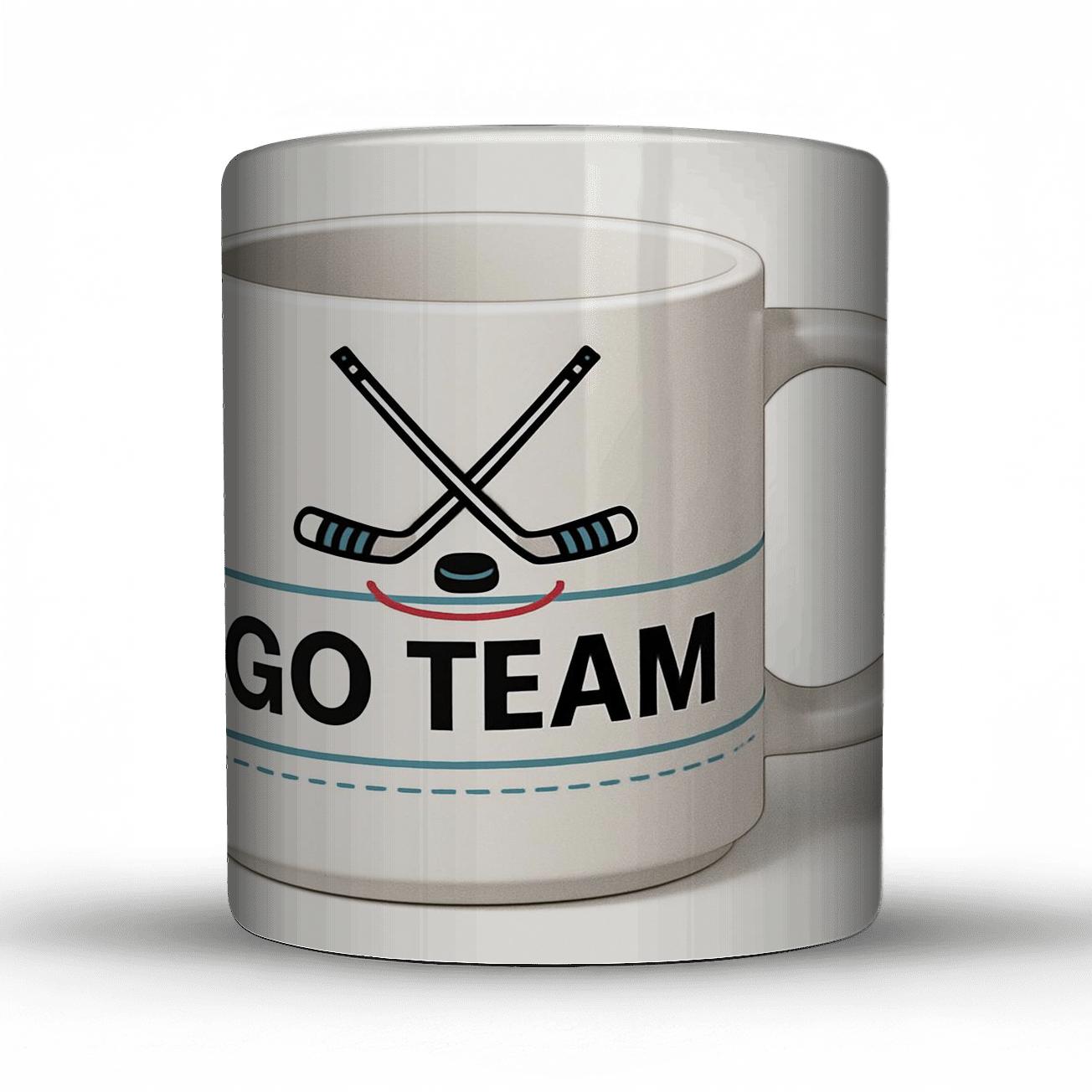 Swiss Grid Hockey Go Team Mug Line Art premium drinkware mugs