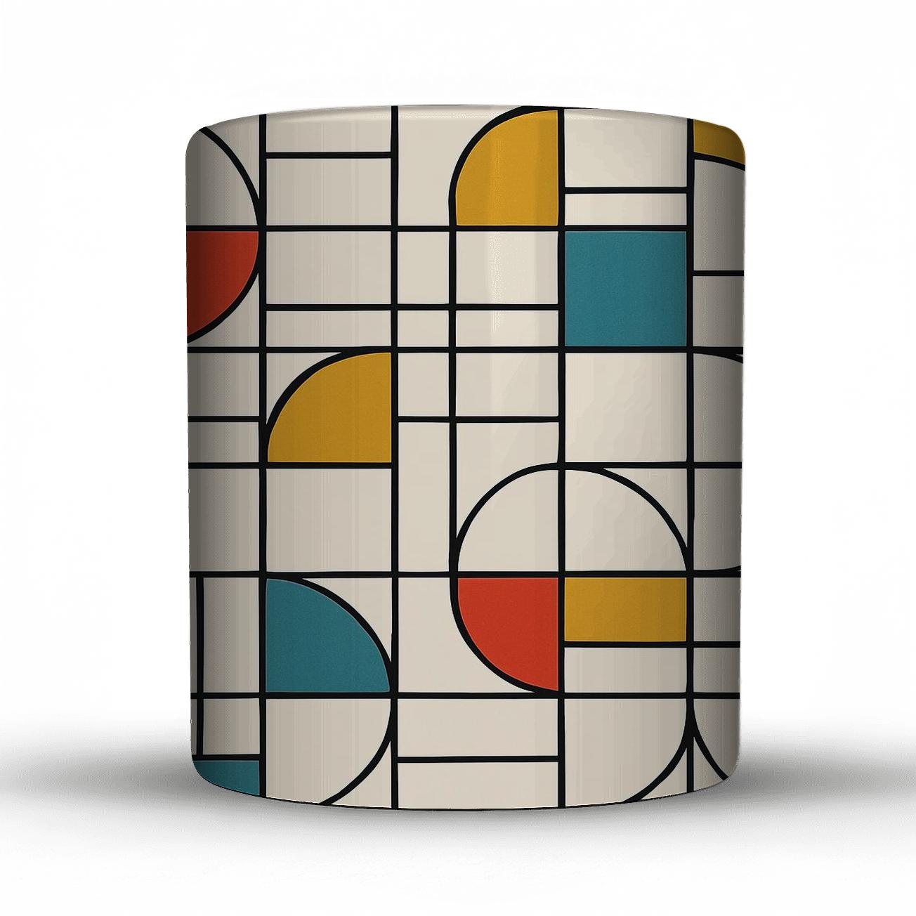 Bauhaus Weaving Grid Harmonics insulated thermal mugs