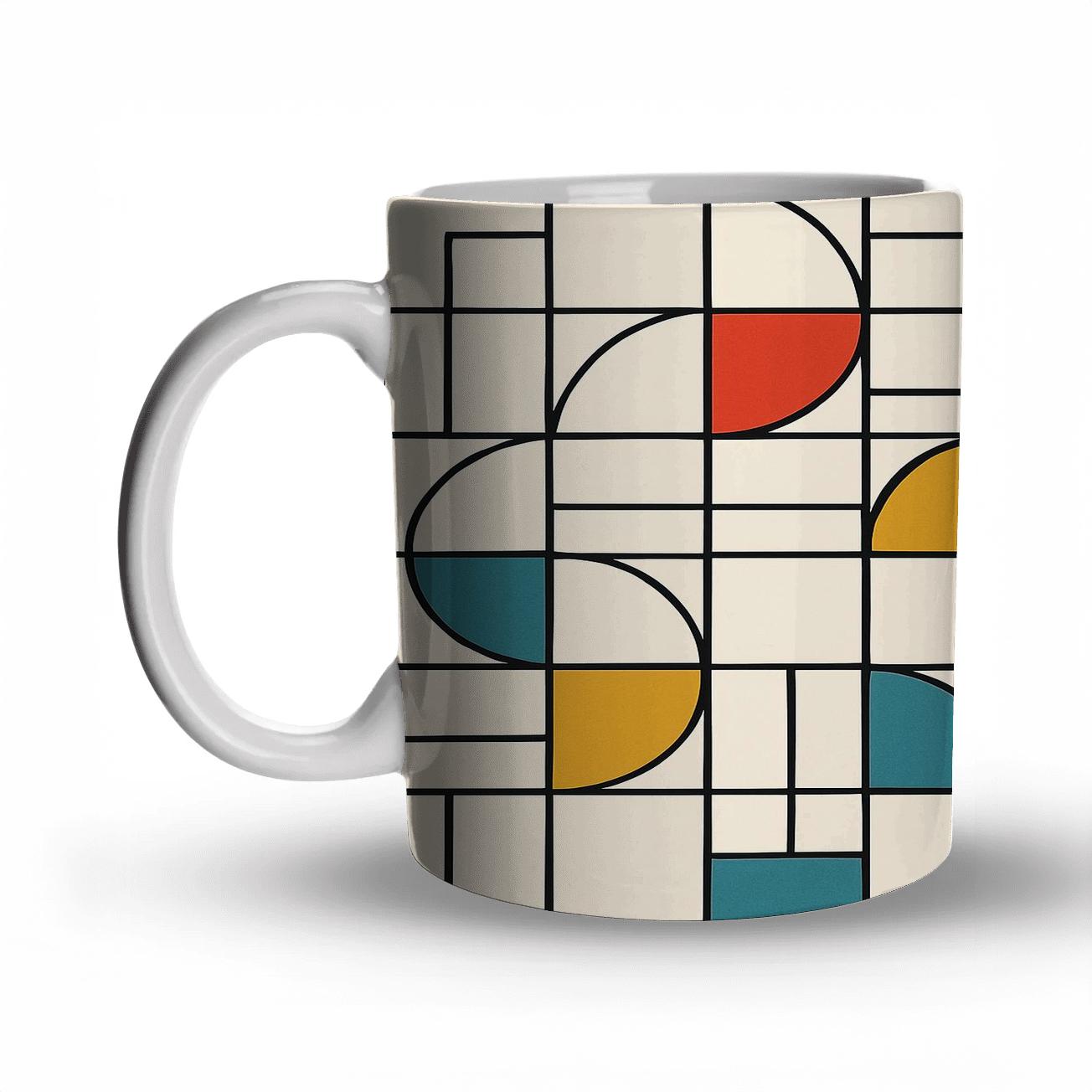 Bauhaus Weaving Grid Harmonics insulated thermal mugs