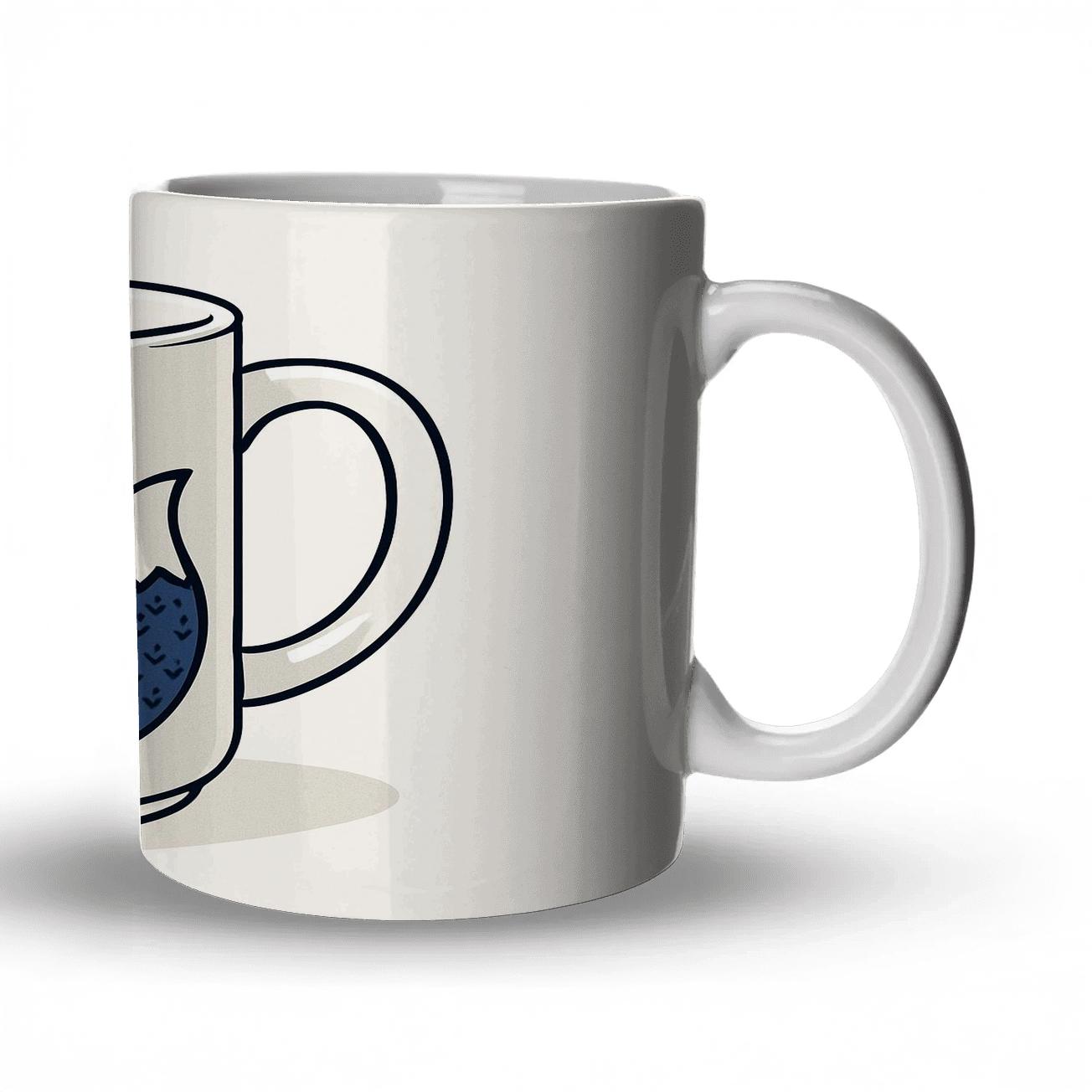 Ainu Spirit Fox Minimal Line Pattern Mug novelty coffee mugs