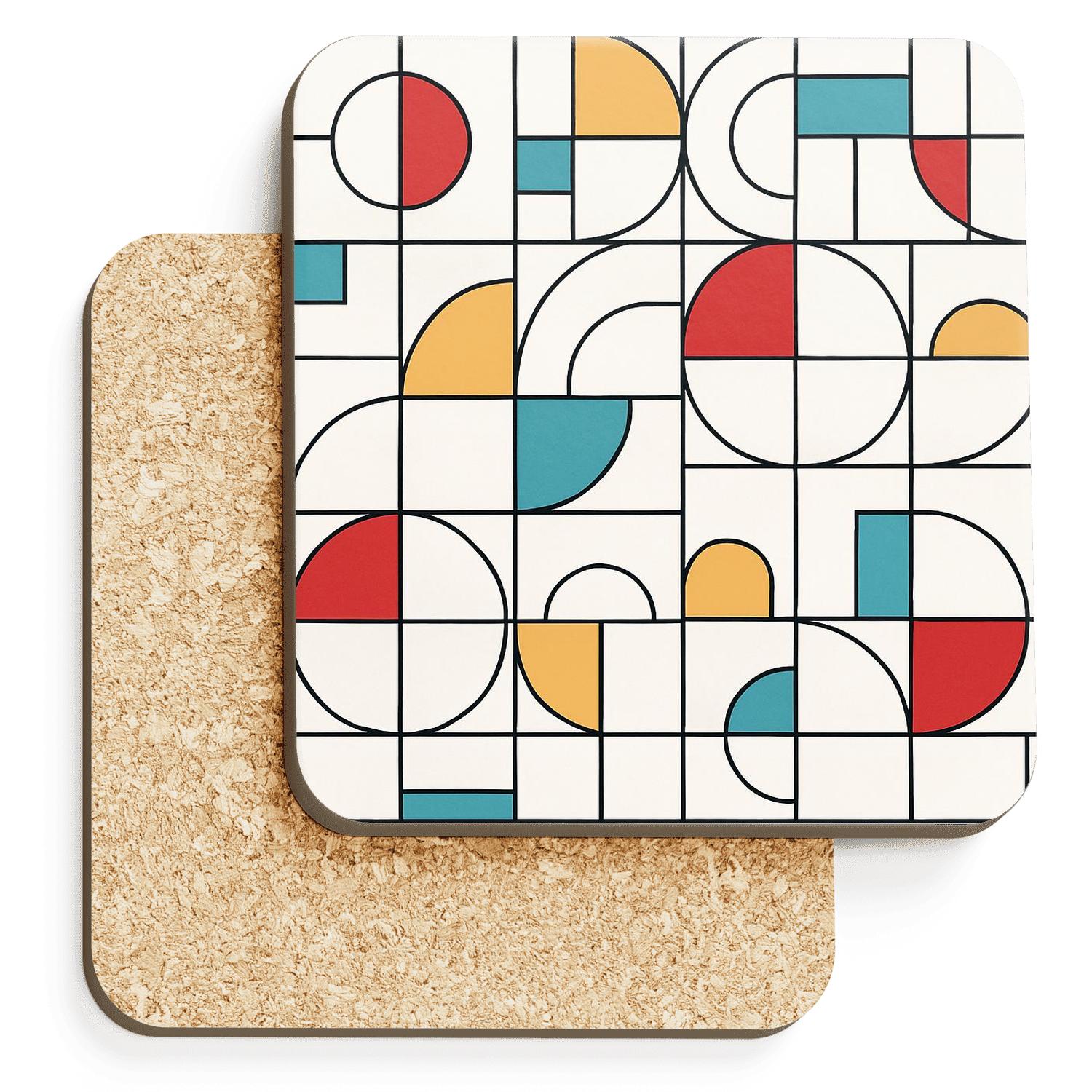 Bauhaus Modular Orbit Grid elegant tabletop coasters