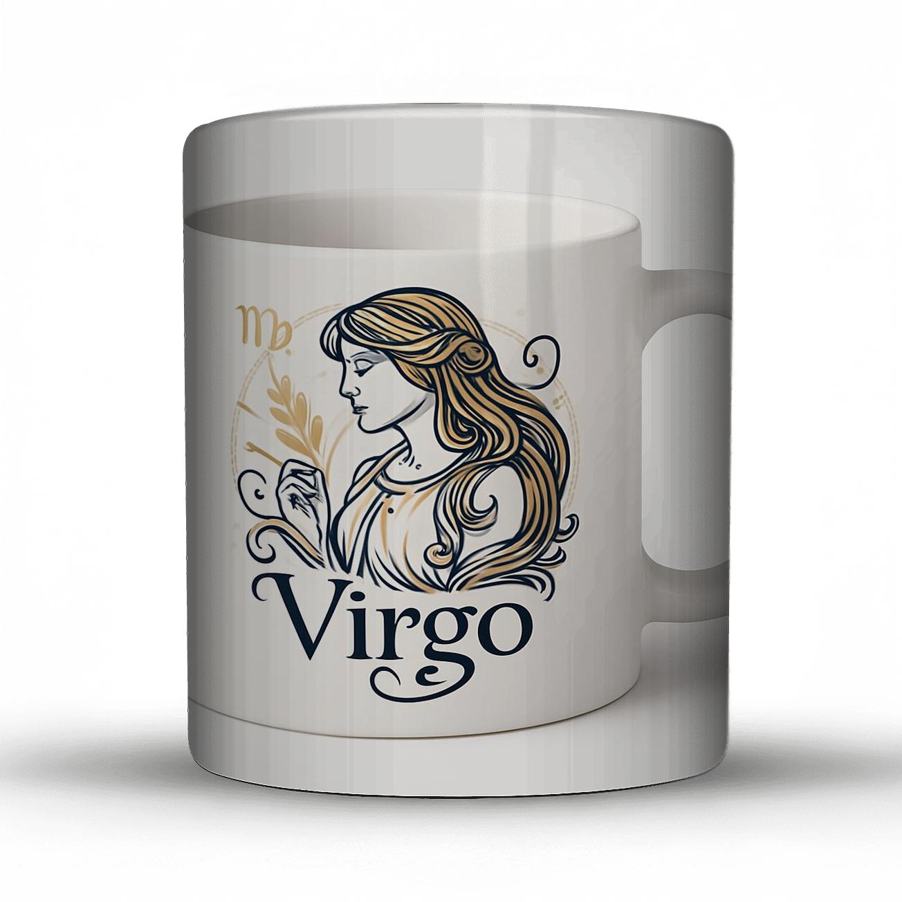 Virgo Celestial Maiden Line Art Mug novelty coffee mugs