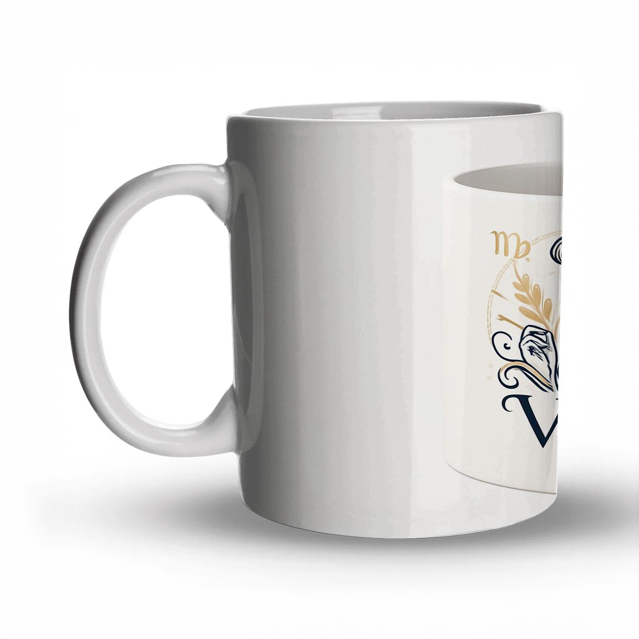 Virgo Celestial Maiden Line Art Mug novelty coffee mugs