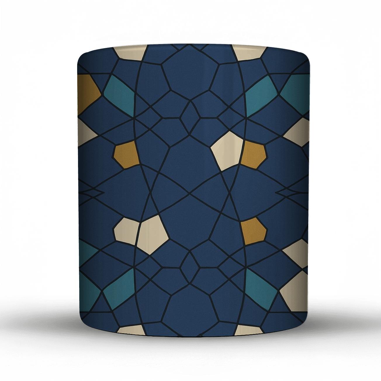Girih Star Lattice Minimal Interlock personalized mugs