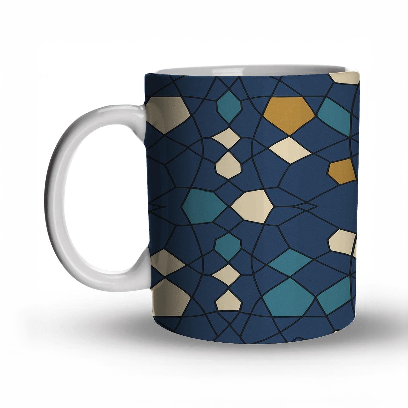 Girih Star Lattice Minimal Interlock personalized mugs