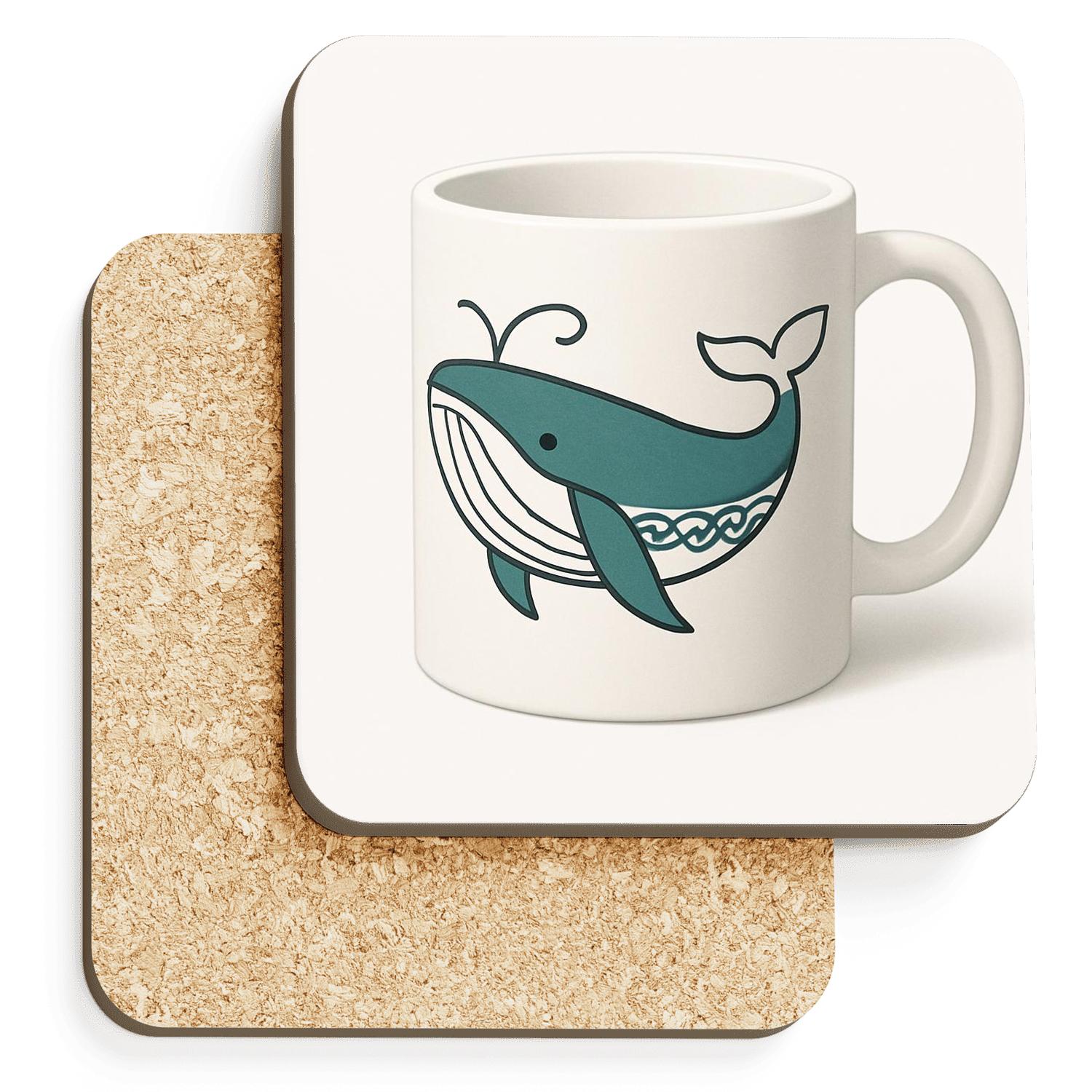 Nordic Whale Current wooden table coasters