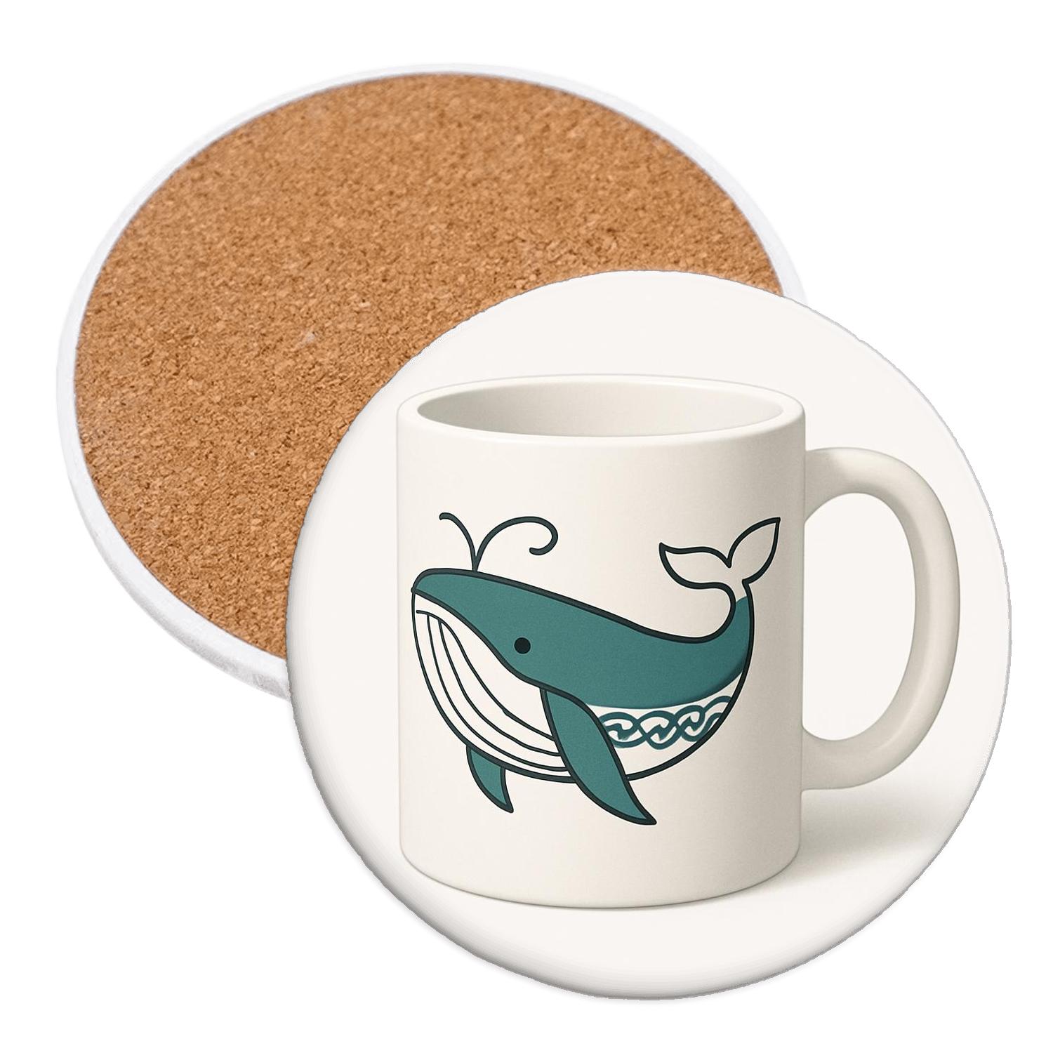 Nordic Whale Current custom engraved coasters