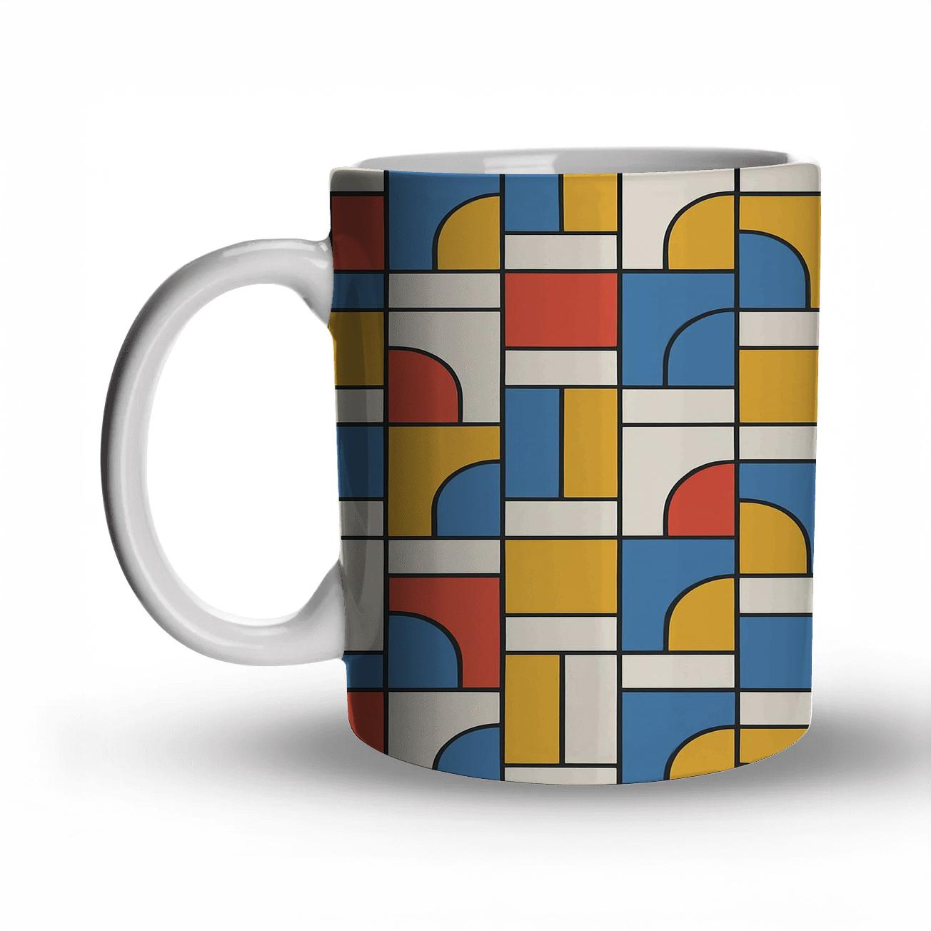 Bauhaus Weaving Grid Modulation novelty coffee mugs