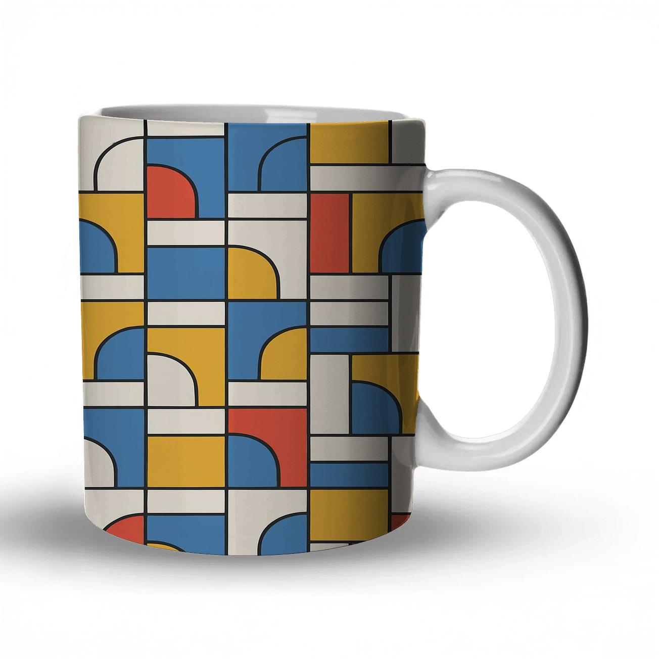 Bauhaus Weaving Grid Modulation novelty coffee mugs