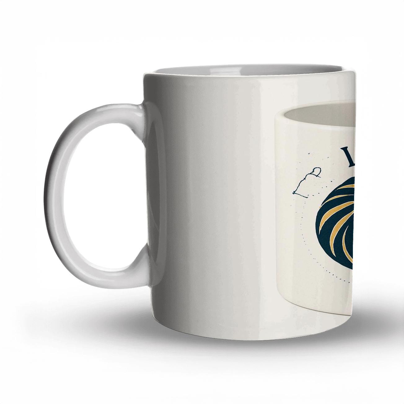 Leo Art Deco Solar Lion Constellation Mug Line Art gift mugs for occasions