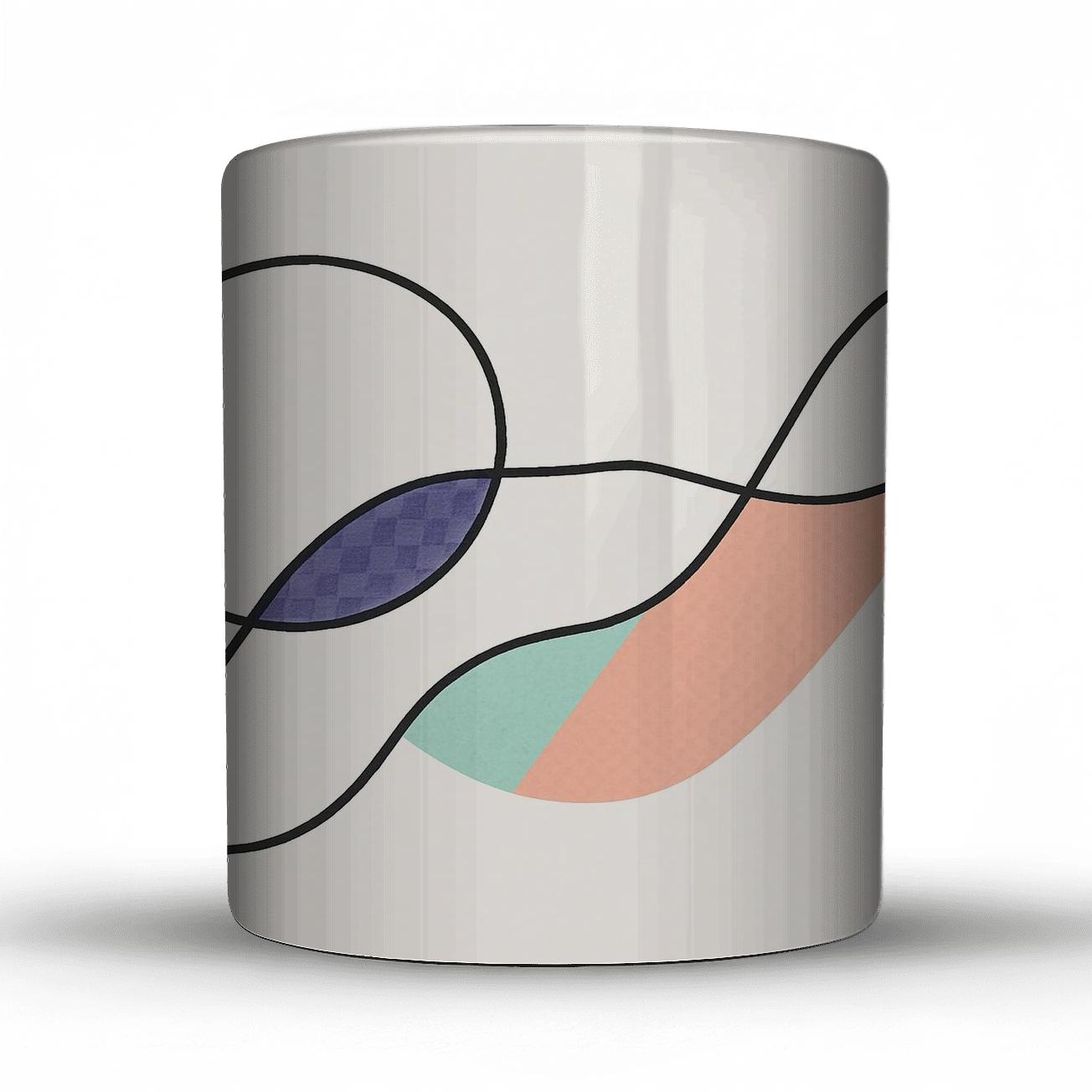Tidal Geometry Figure personalized mugs