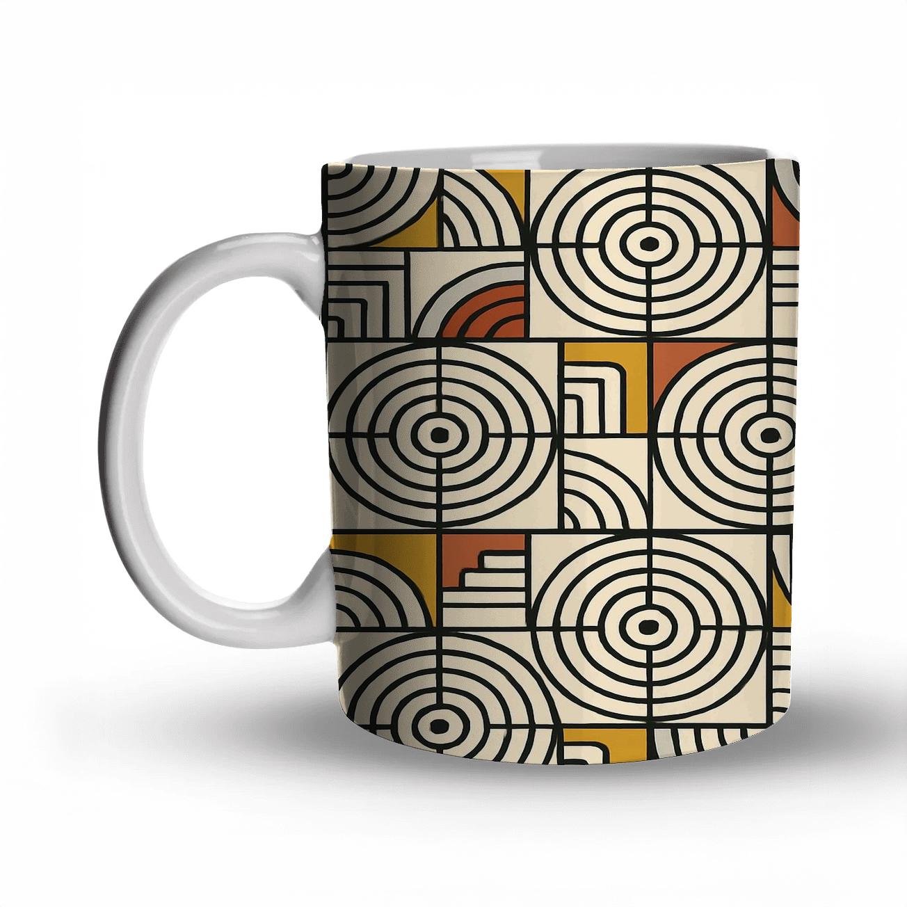 Bauhaus Stardial Geometric Ornament decorative mug sets