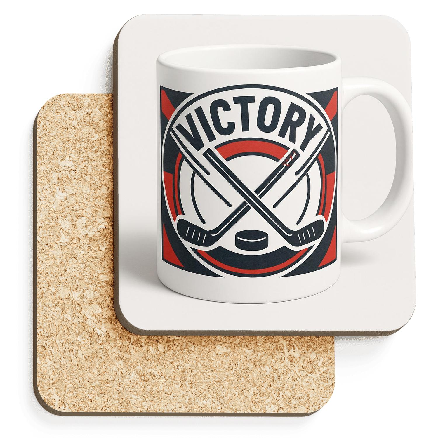 Constructivist Hockey Victory Crossed Sticks stone coaster collections