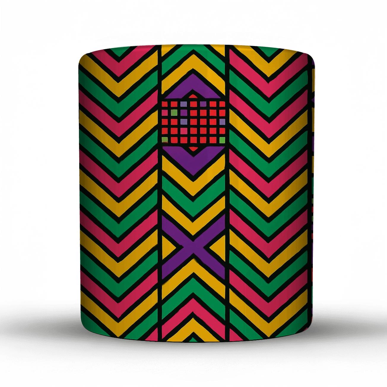 Sankofa Kente Pop Line Weave novelty coffee mugs