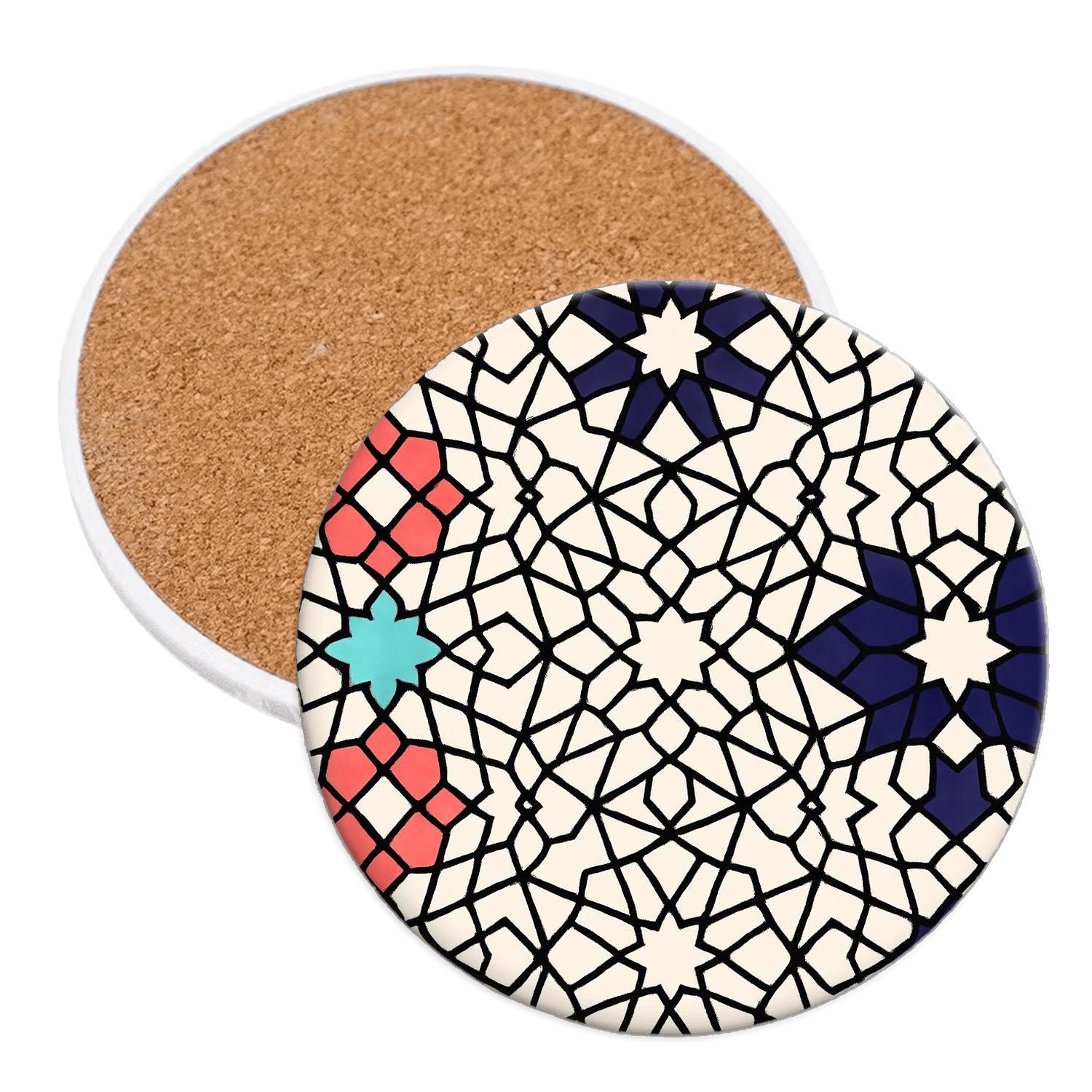 Girih Star Polygon Op Interlace custom engraved coasters