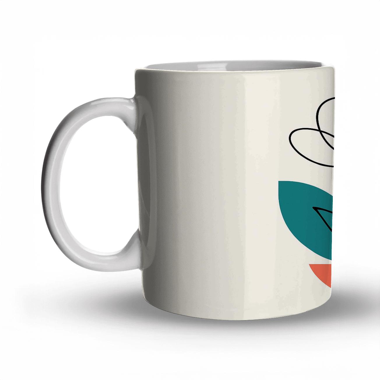 Orbit Bloom Linework personalized mugs