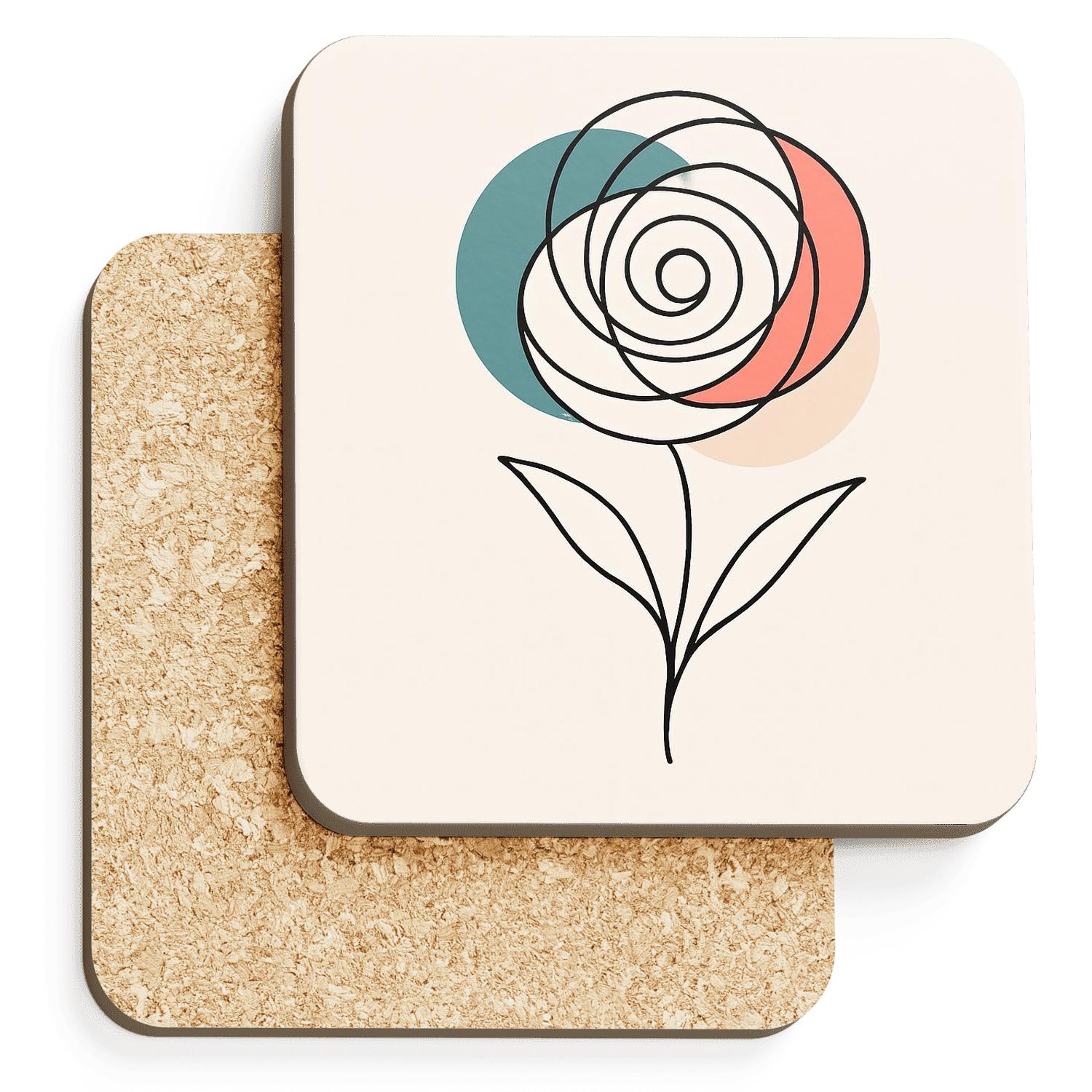 Orbital Bloom Contours stone coaster collections
