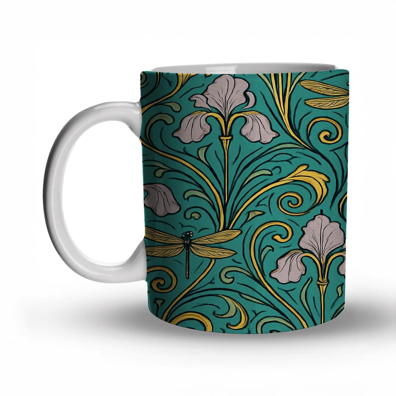 Belle Epoque Paris Metro Whiplash Floral Repeat novelty coffee mugs