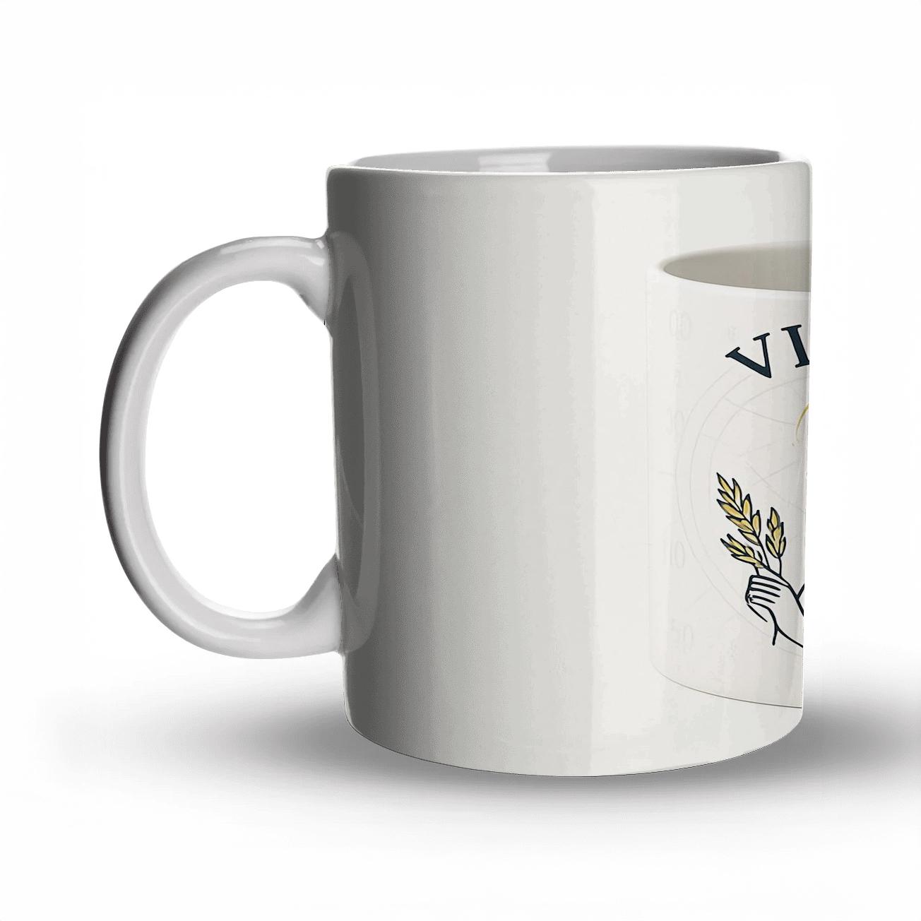 Virgo Celestial Maiden Line Art Mug Design gift mugs for occasions