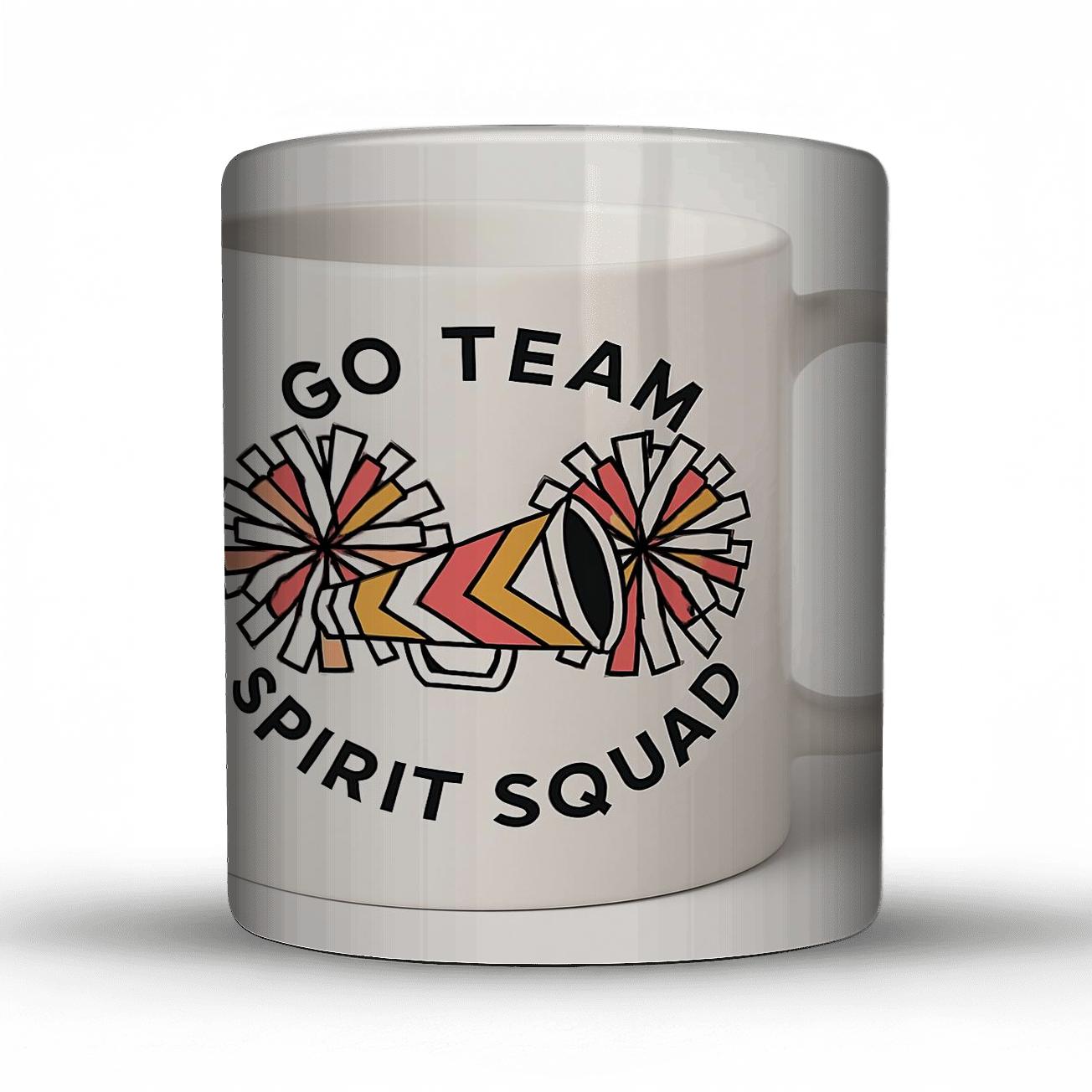 Cheer Squad Pom Wave Line Art Mug travel mugs with handles
