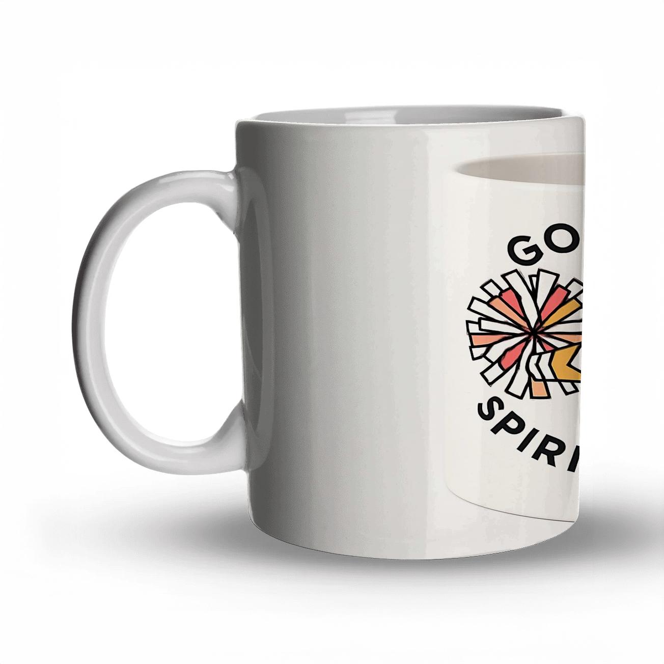 Cheer Squad Pom Wave Line Art Mug travel mugs with handles