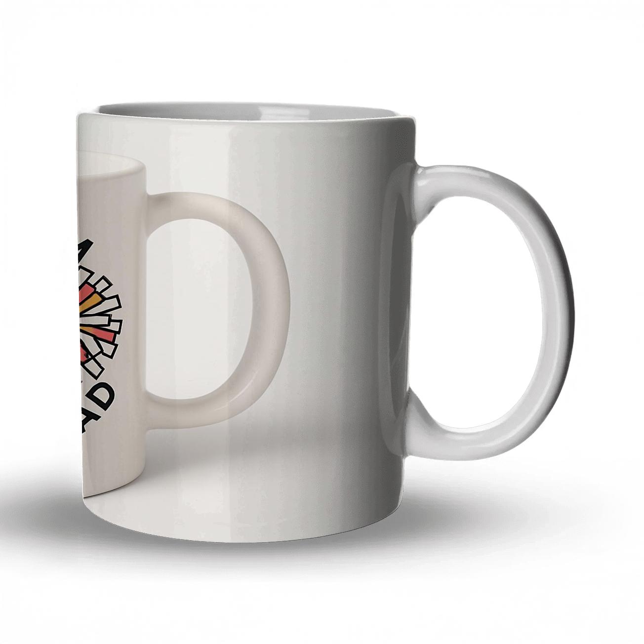 Cheer Squad Pom Wave Line Art Mug travel mugs with handles