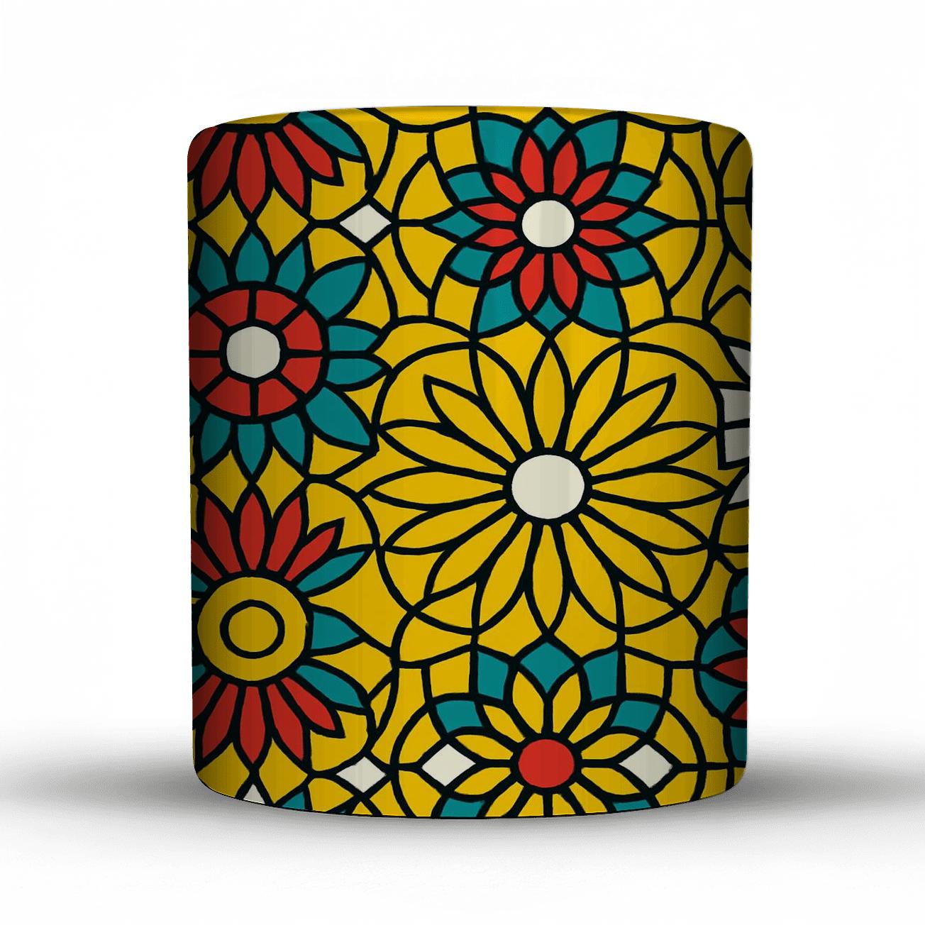 Op Art Eclipse Tessellation custom printed mugs