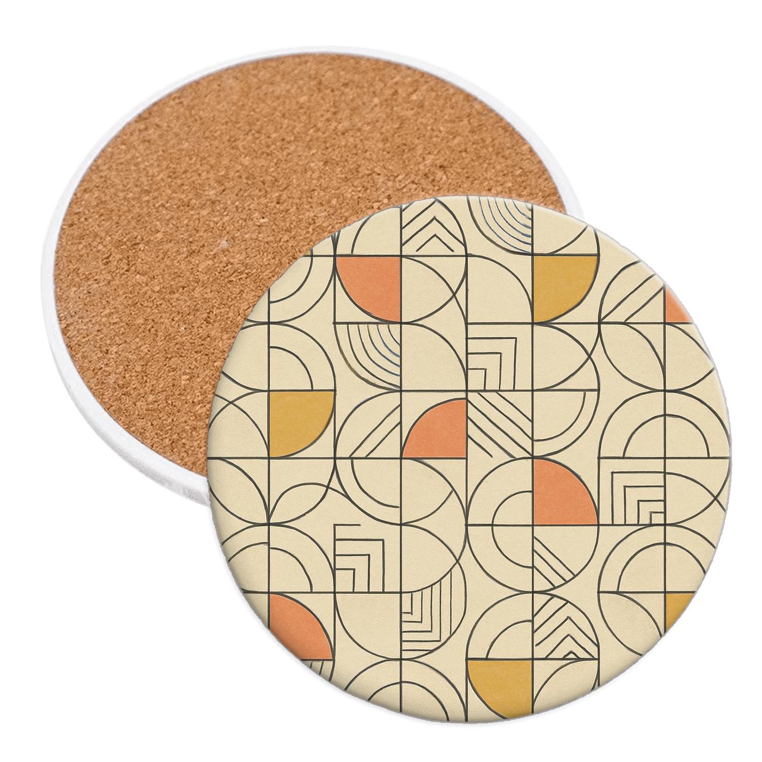Bauhaus Constellation Weave elegant tabletop coasters