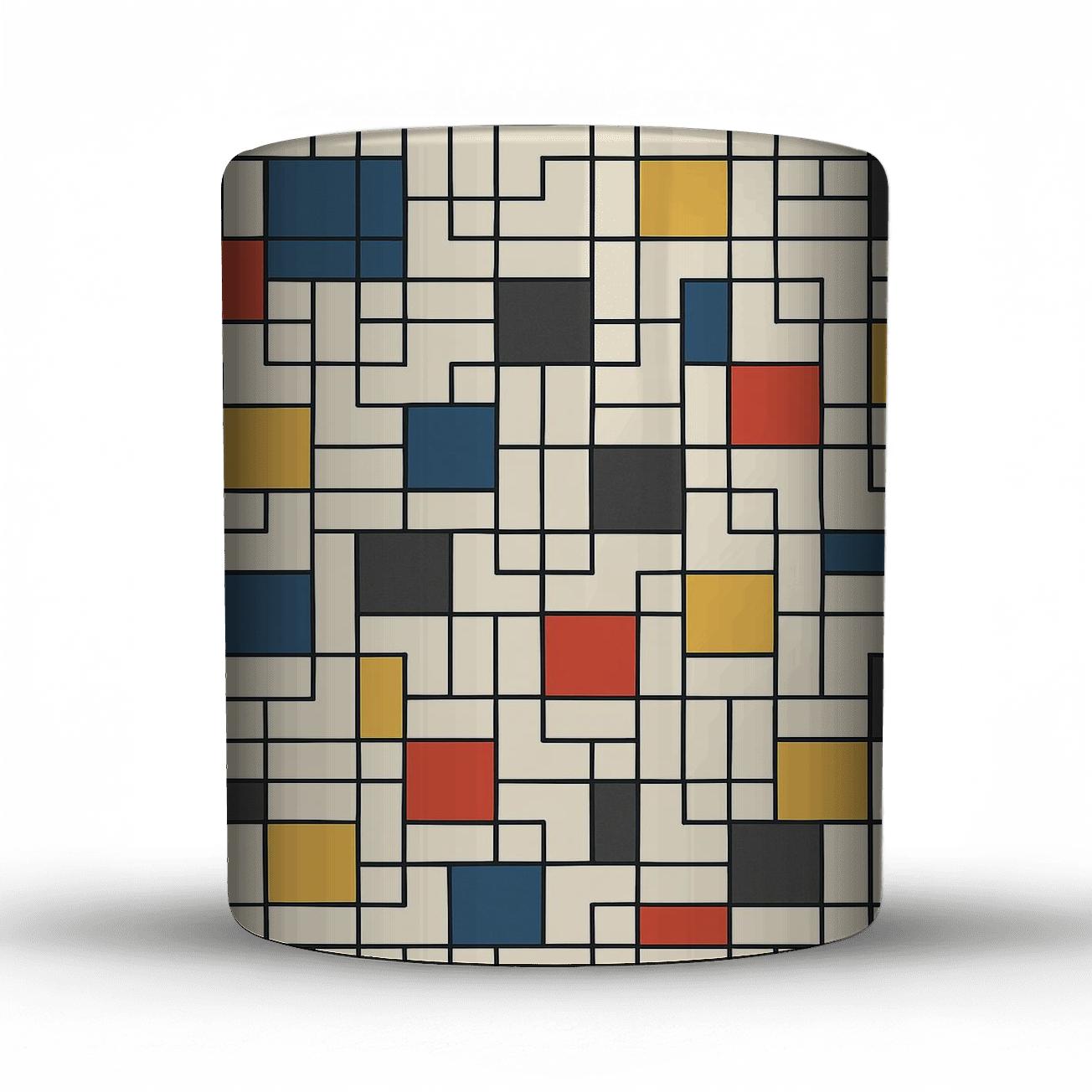 Bauhaus Weave Grid Modulation novelty coffee mugs