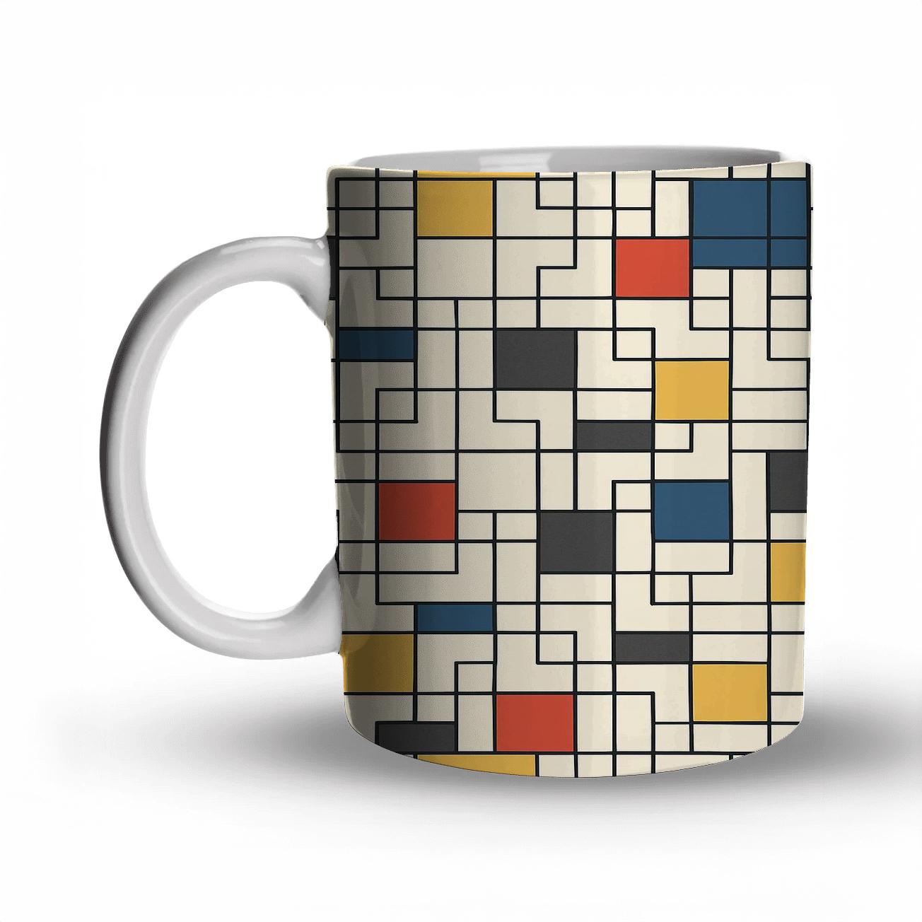 Bauhaus Weave Grid Modulation novelty coffee mugs