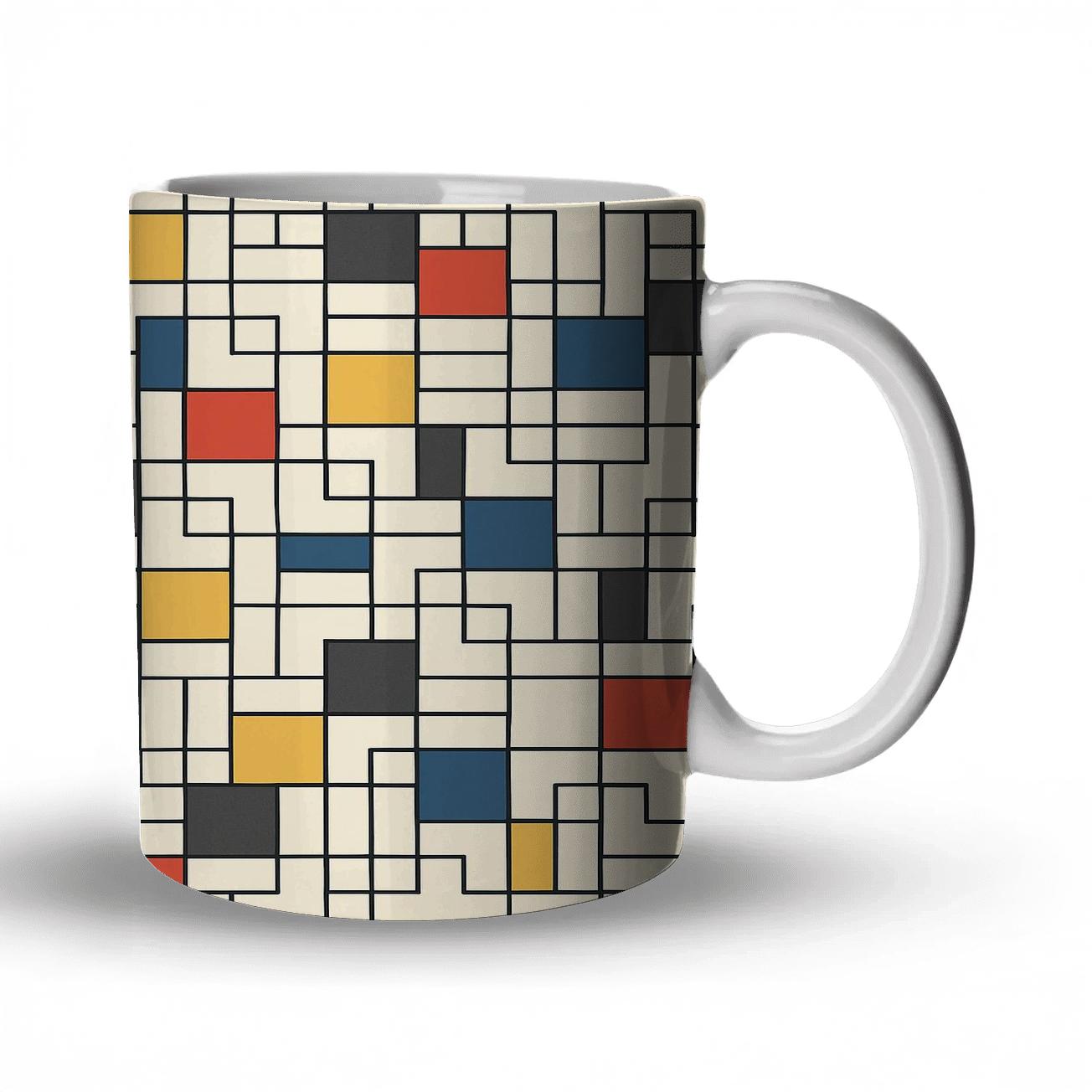 Bauhaus Weave Grid Modulation novelty coffee mugs