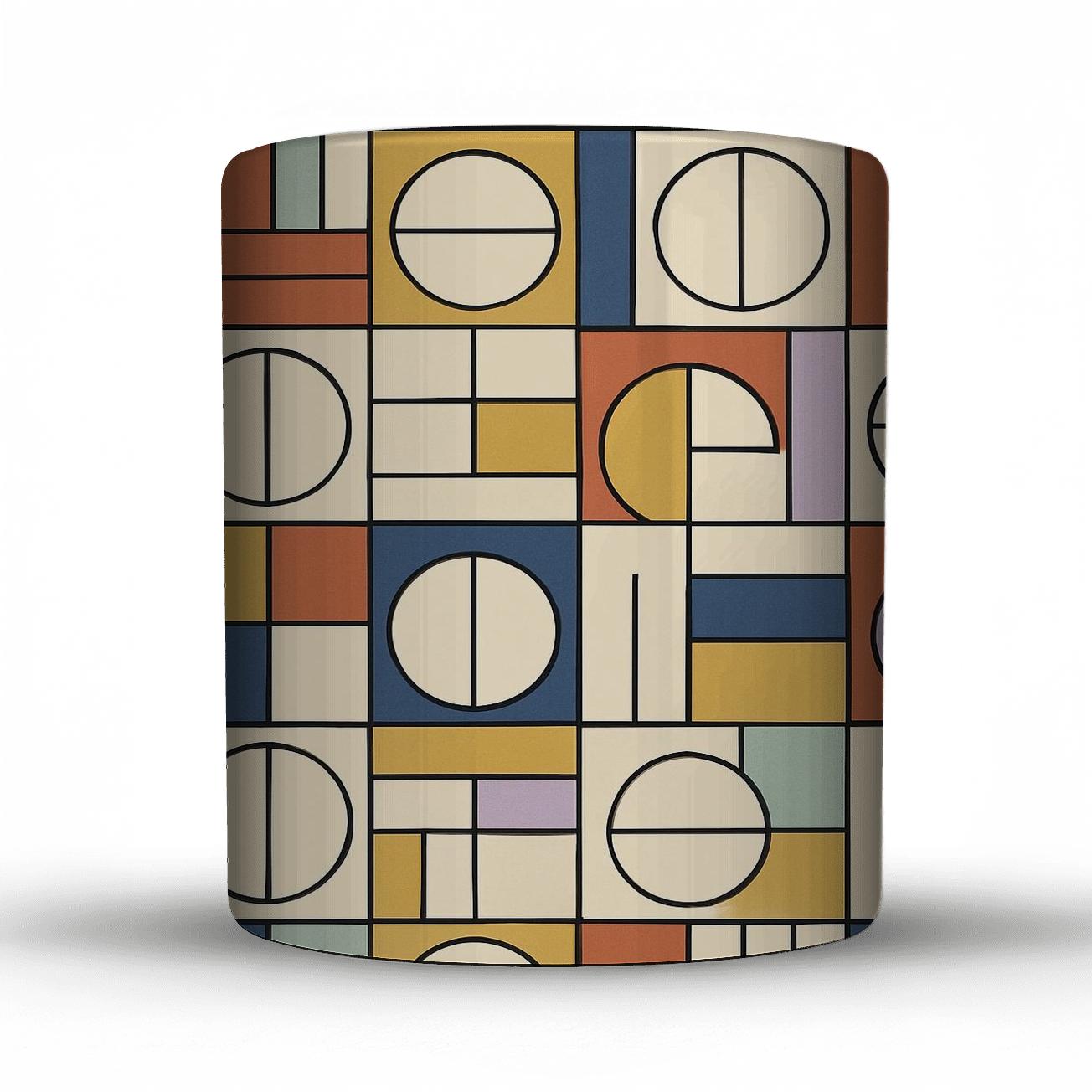 Bauhaus Celestial Ticket Stamp Grid decorative mug sets