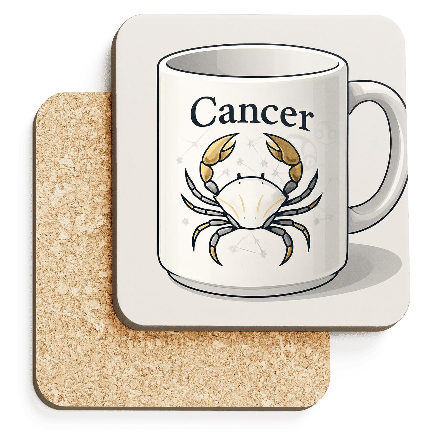 Cancer Lunar Crab Constellation Mug Line Art decorative beverage coasters