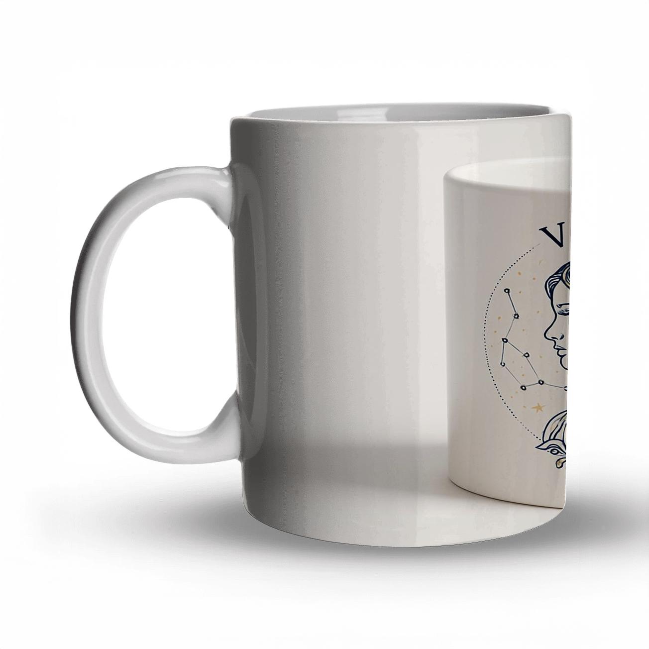 Virgo Maiden Constellation Filigree Line Art Mug gift mugs for occasions