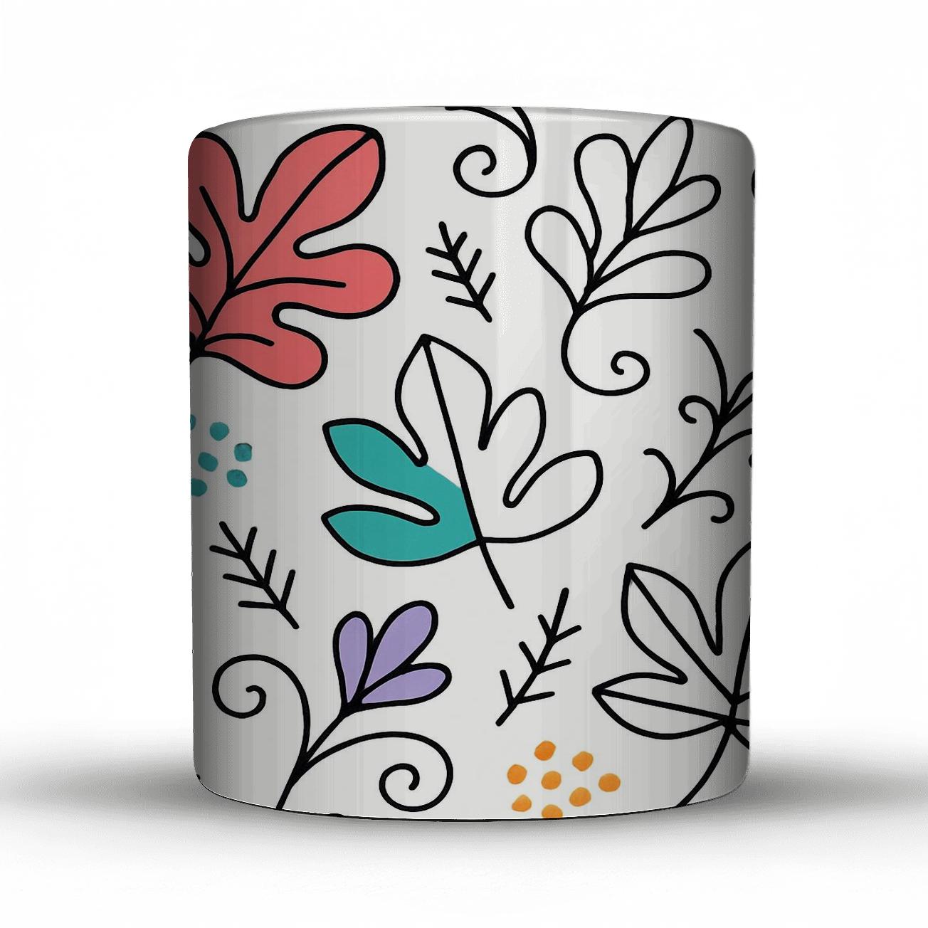 Memphis Supernova Botanical Linework decorative mug sets