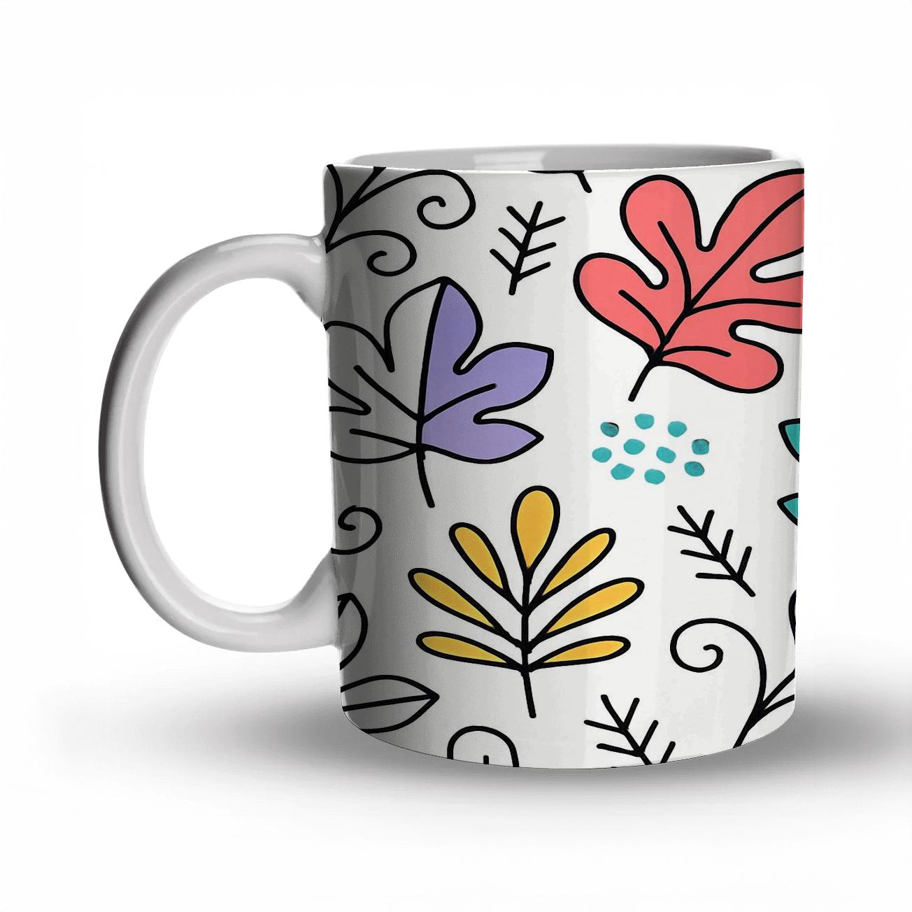 Memphis Supernova Botanical Linework decorative mug sets