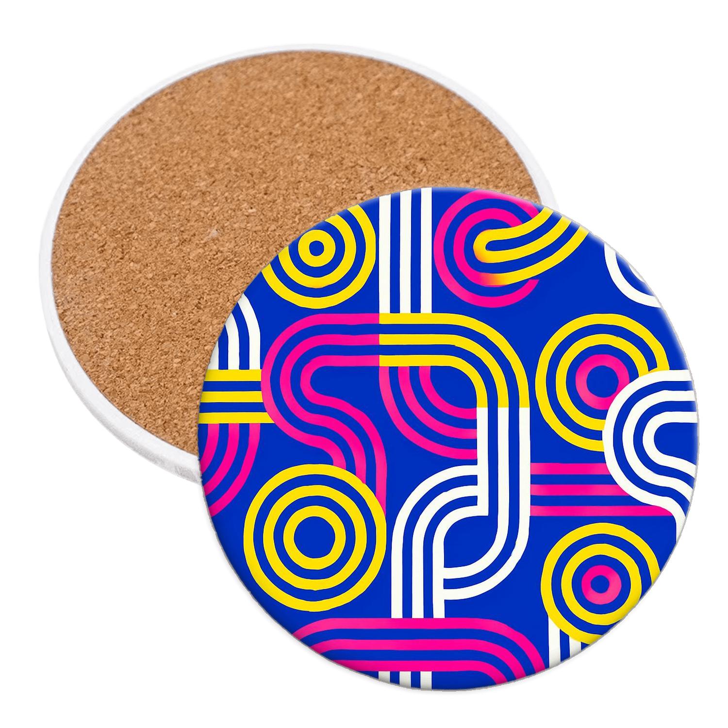 Bauhaus Neon Kinetic Weave stone coaster collections
