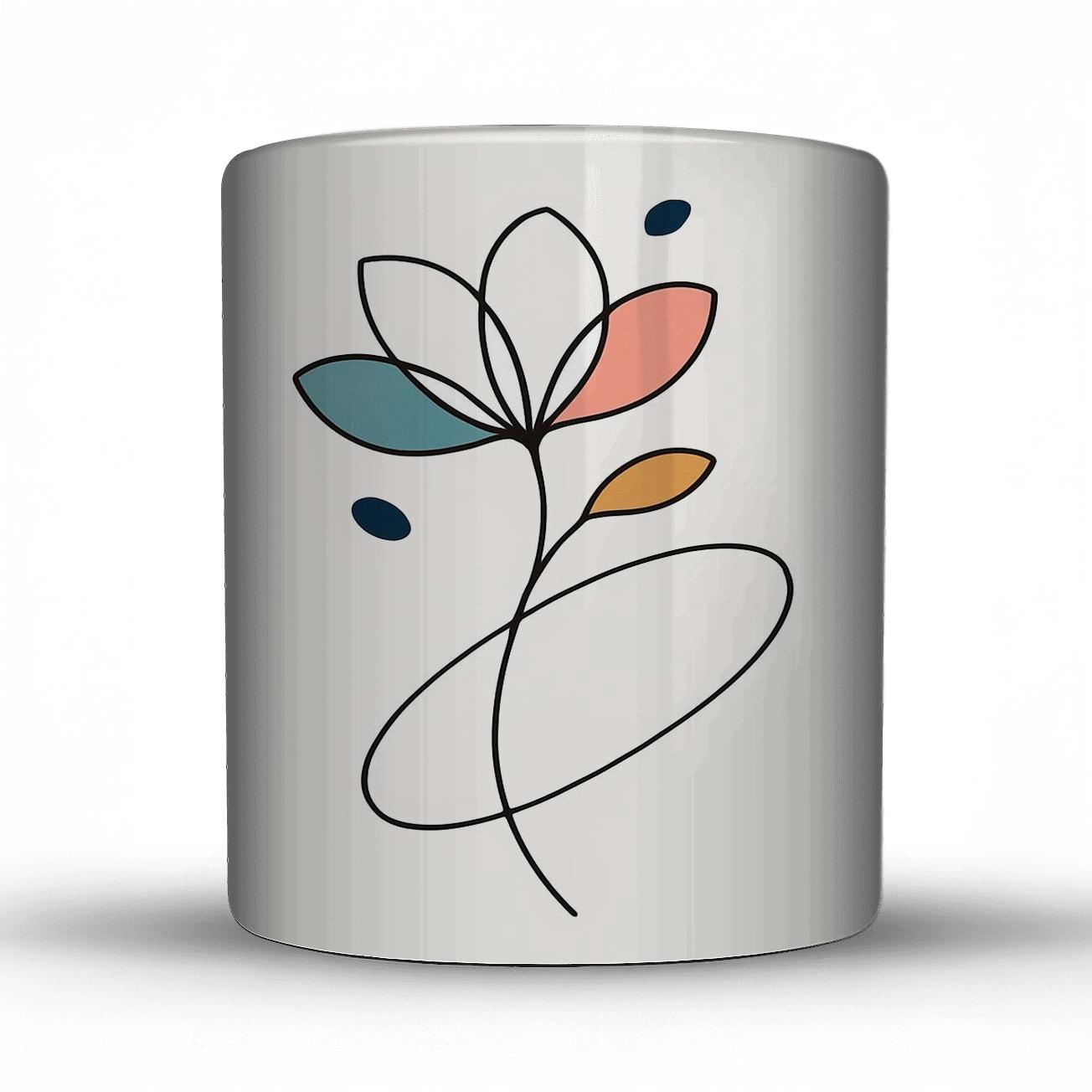Orbit Bloom Contour ceramic coffee mugs