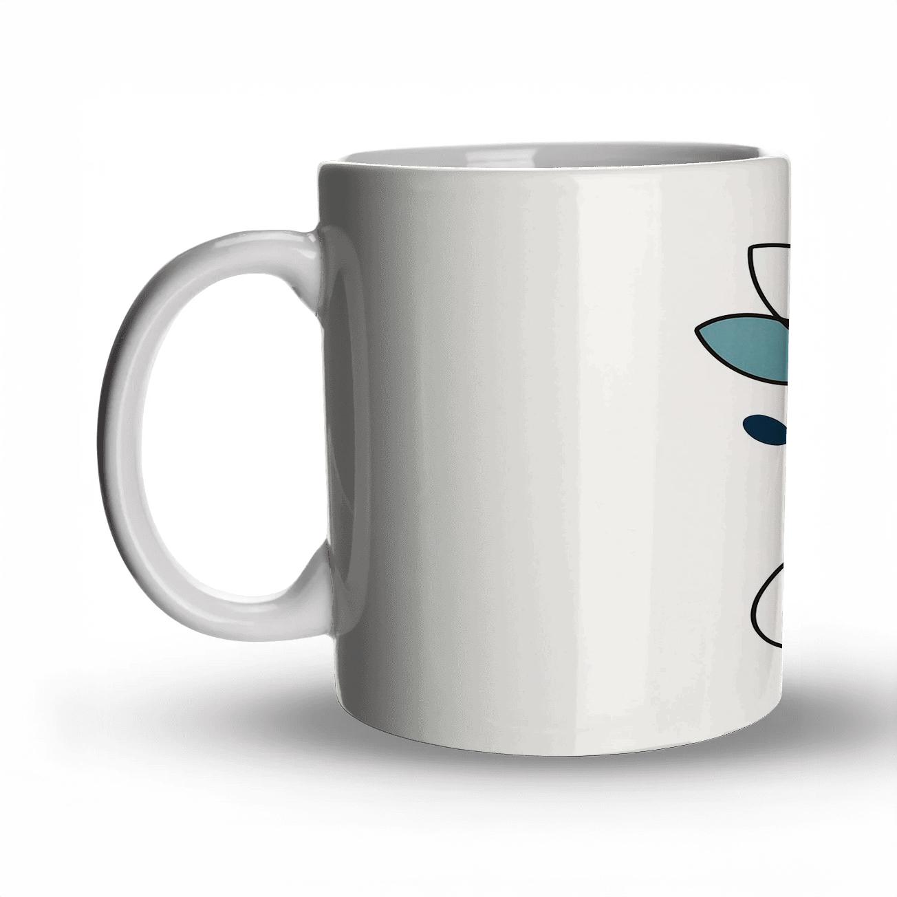 Orbit Bloom Contour ceramic coffee mugs