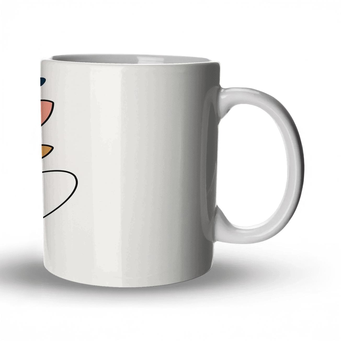 Orbit Bloom Contour ceramic coffee mugs